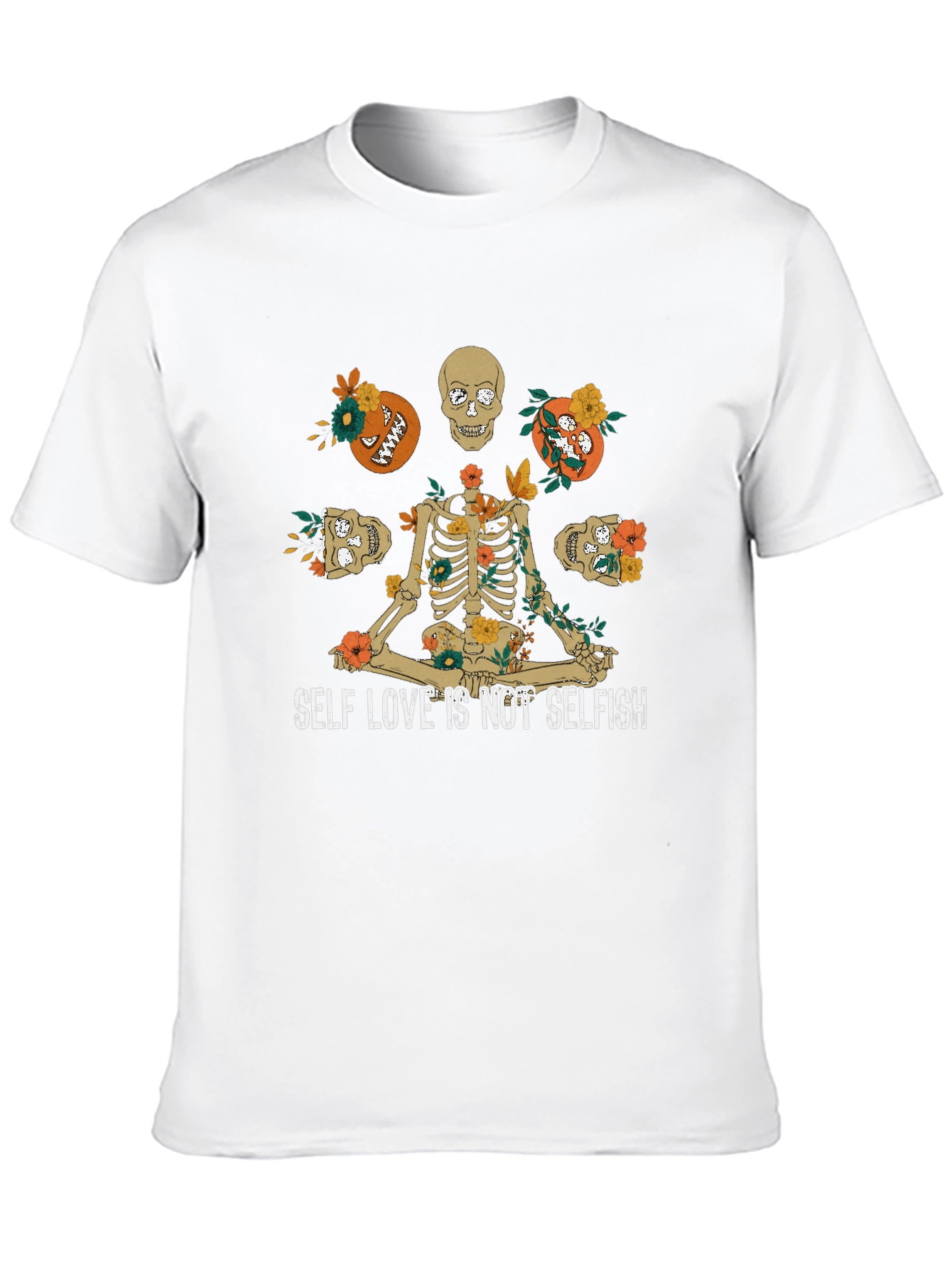 Self Love Skeleton Graphic Black T-Shirt
