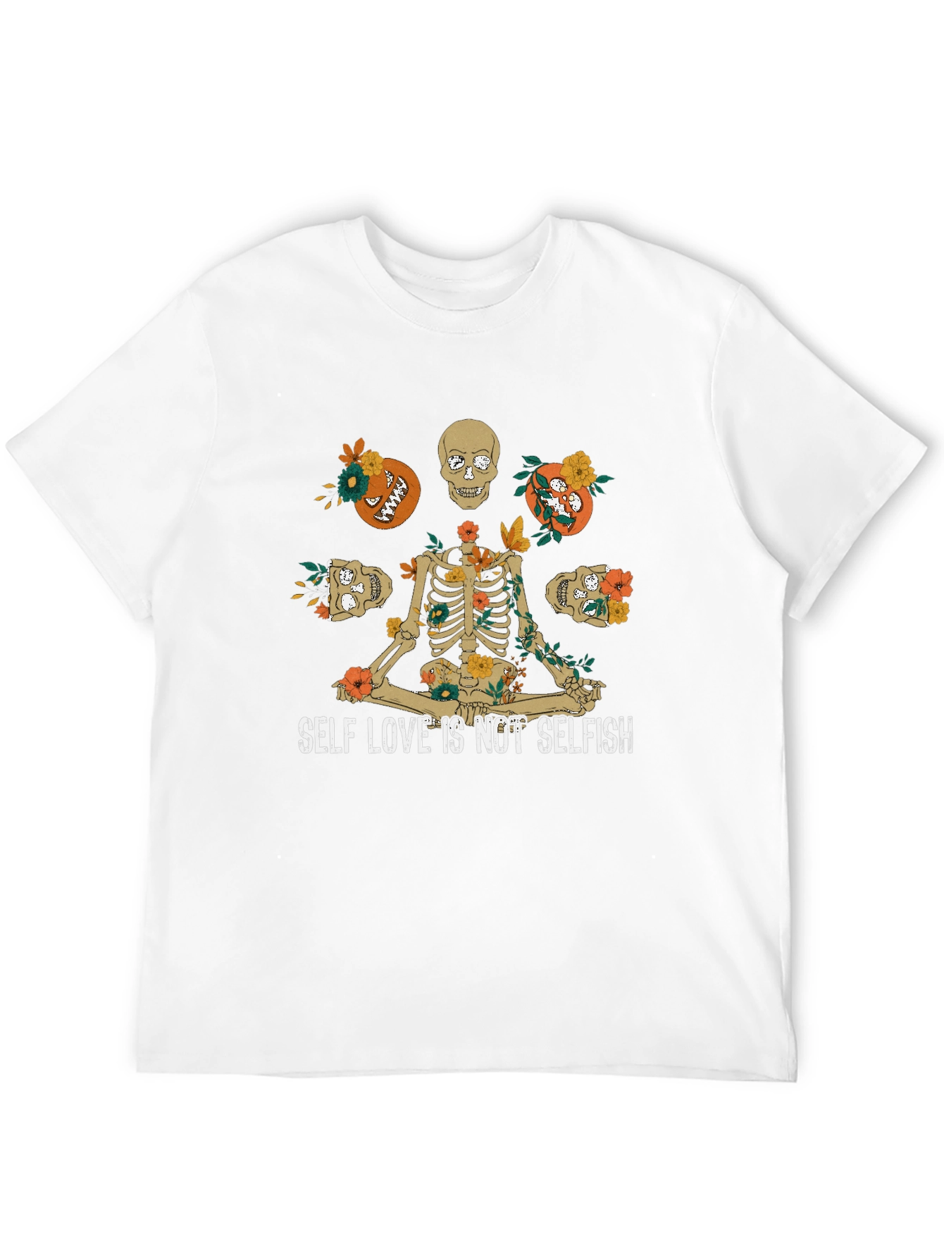 Self Love Skeleton Graphic Black T-Shirt