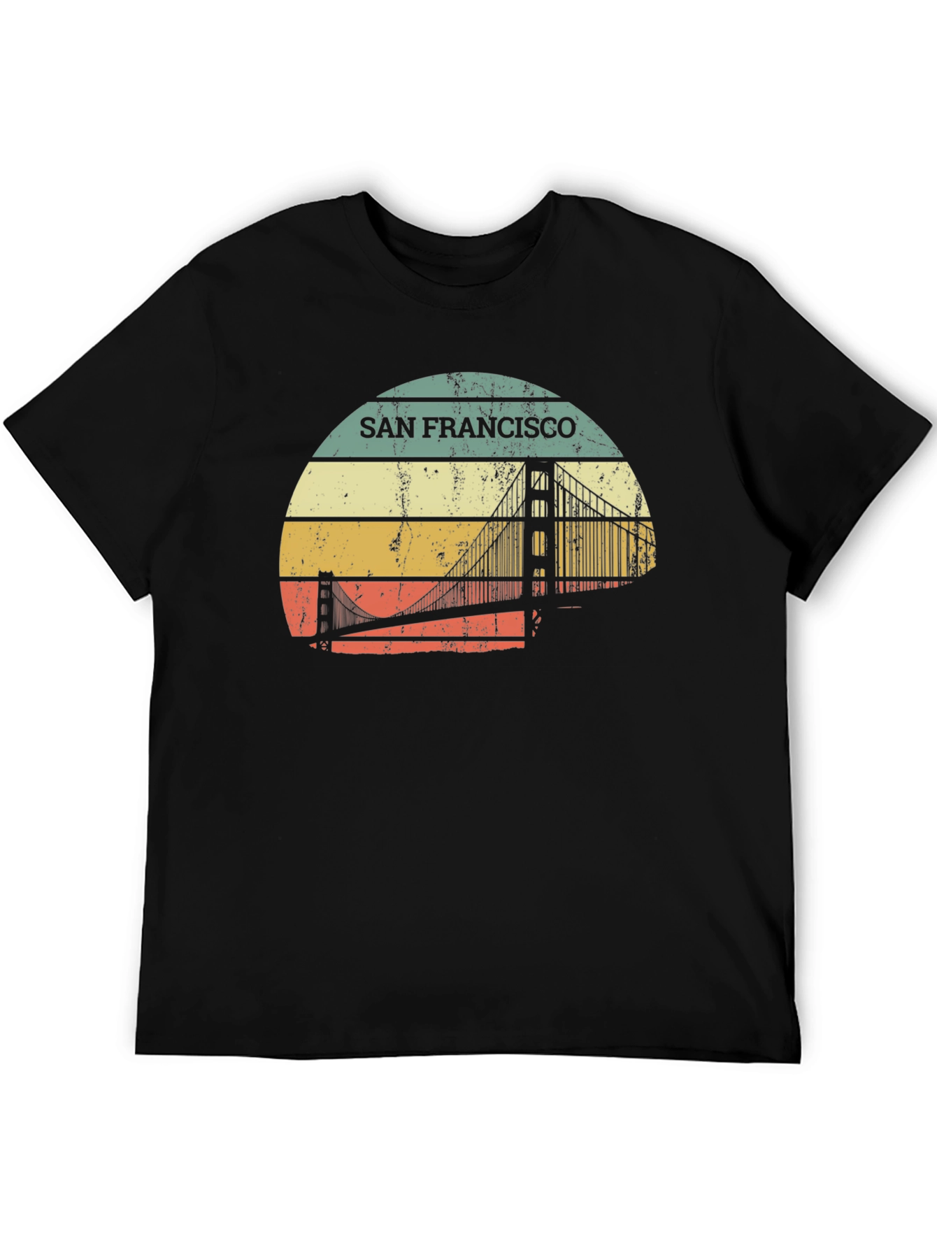 San Francisco Bridge Retro T-Shirt - Graphic Tee