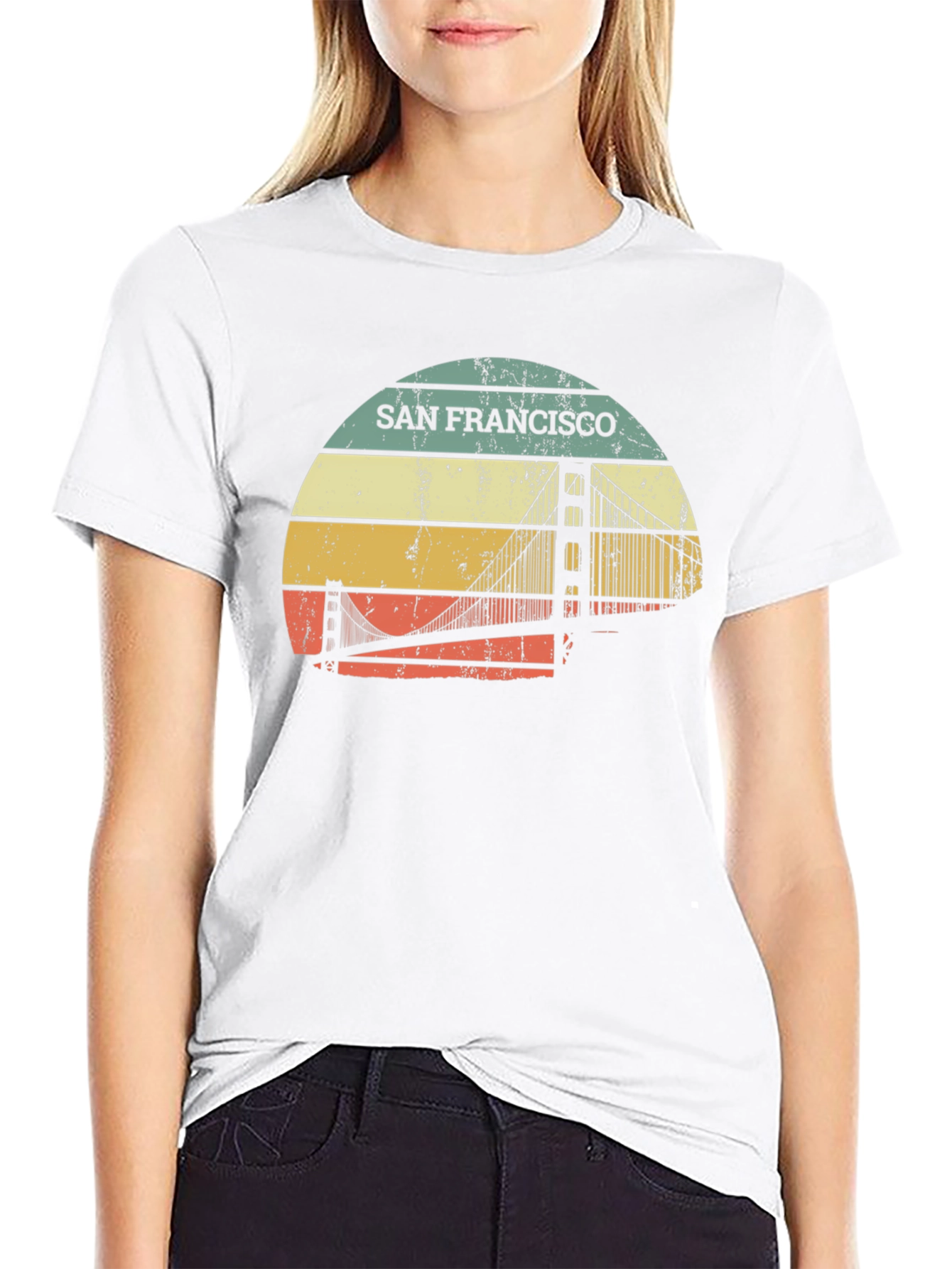 San Francisco Bridge Retro T-Shirt - Graphic Tee