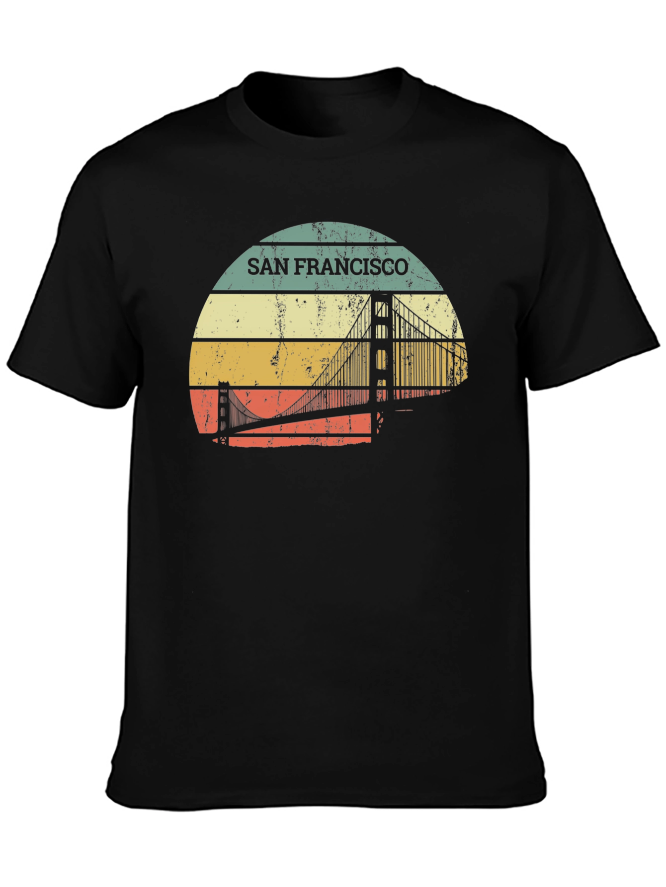 San Francisco Bridge Retro T-Shirt - Graphic Tee