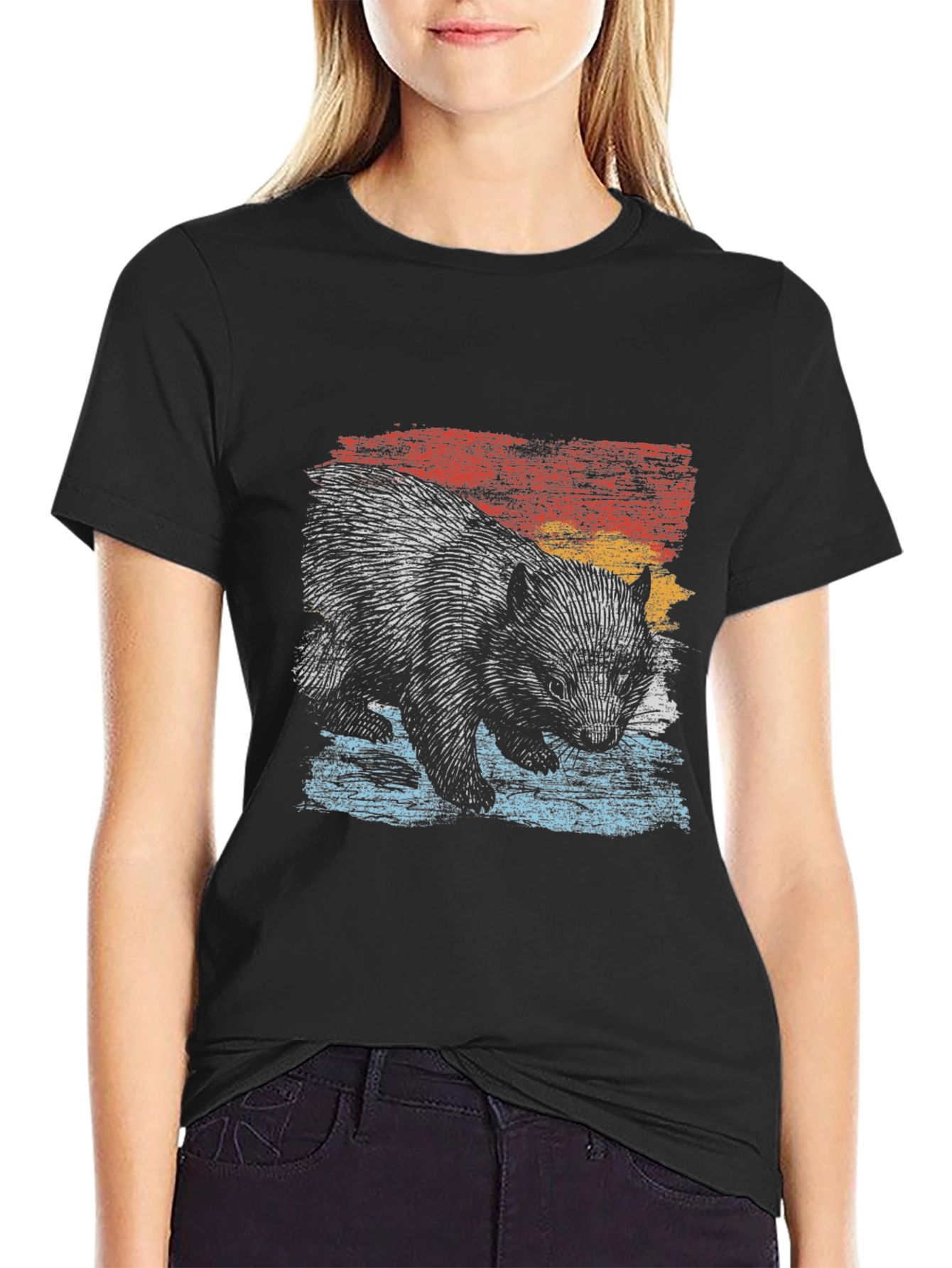 Retro Wombat Graphic Tee