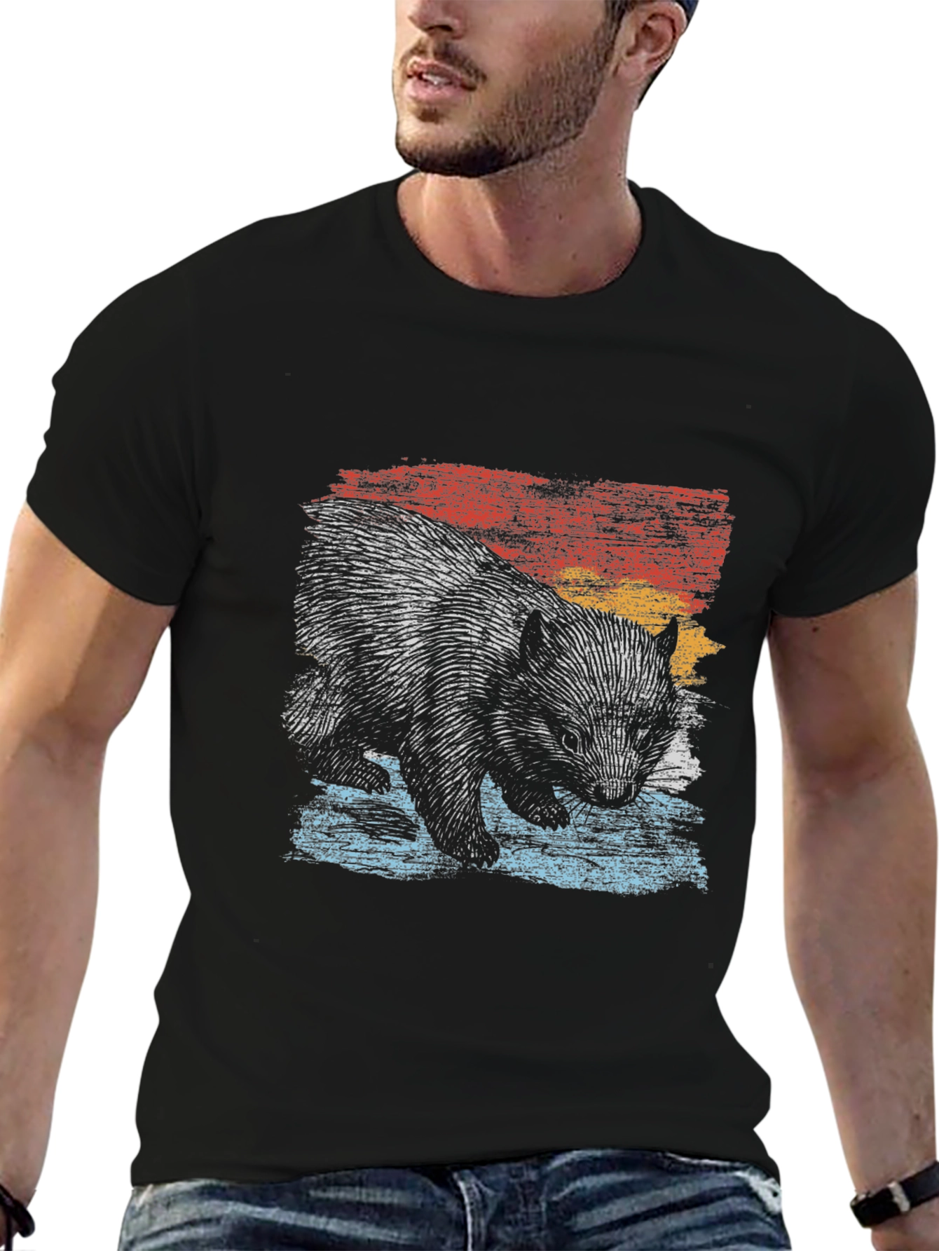 Retro Wombat Graphic Tee