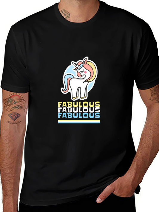 Fabulous Unicorn Graphic Tee - Black T-Shirt