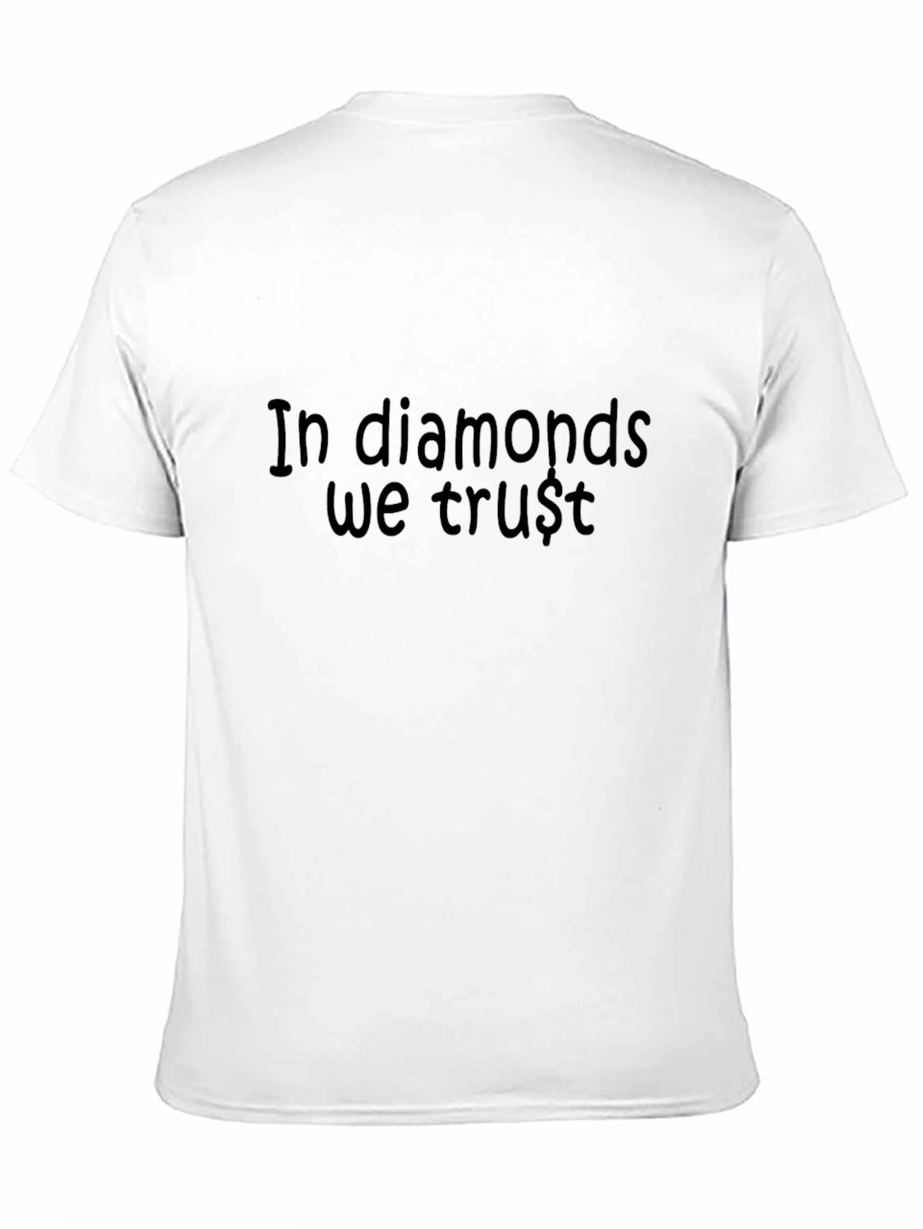In Diamonds We Trust - Black Graphic T-Shirt