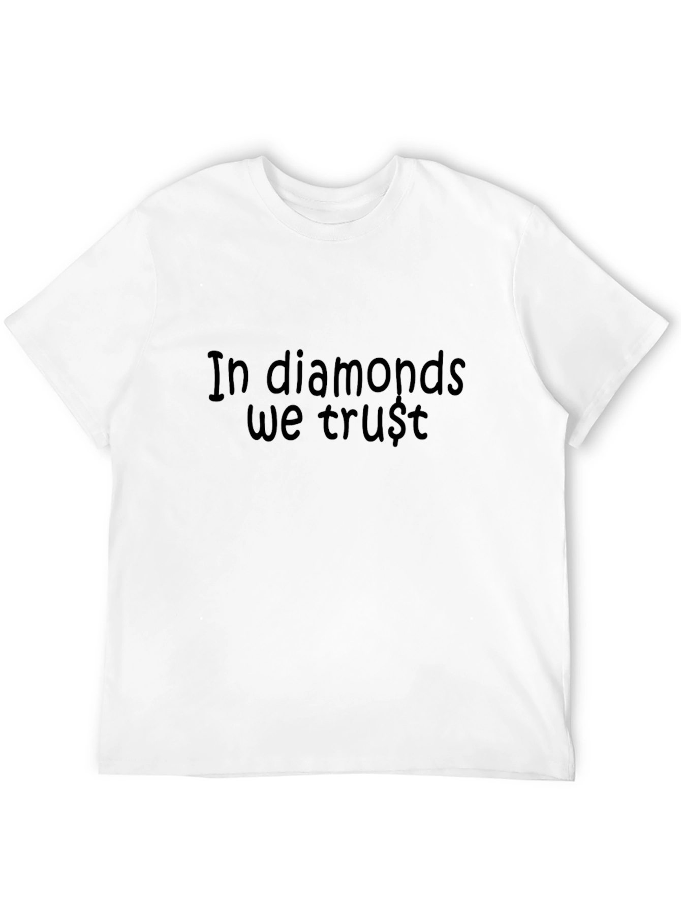In Diamonds We Trust - Black Graphic T-Shirt