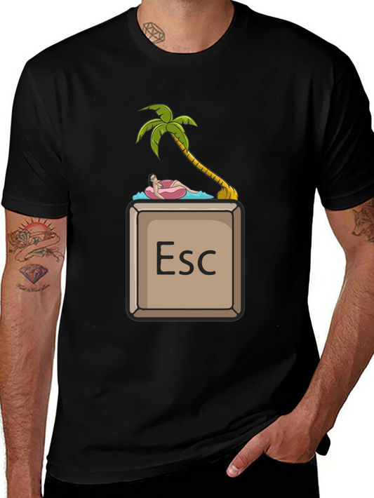 Escape Key Palm Tee - Relax & Unwind T-Shirt
