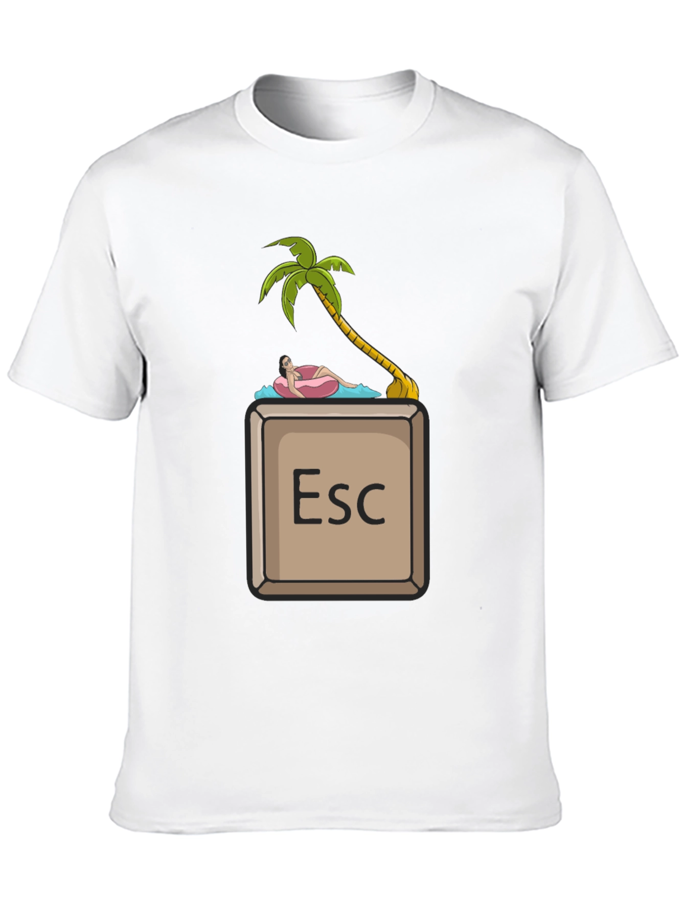 Escape Key Palm Tee - Relax & Unwind T-Shirt