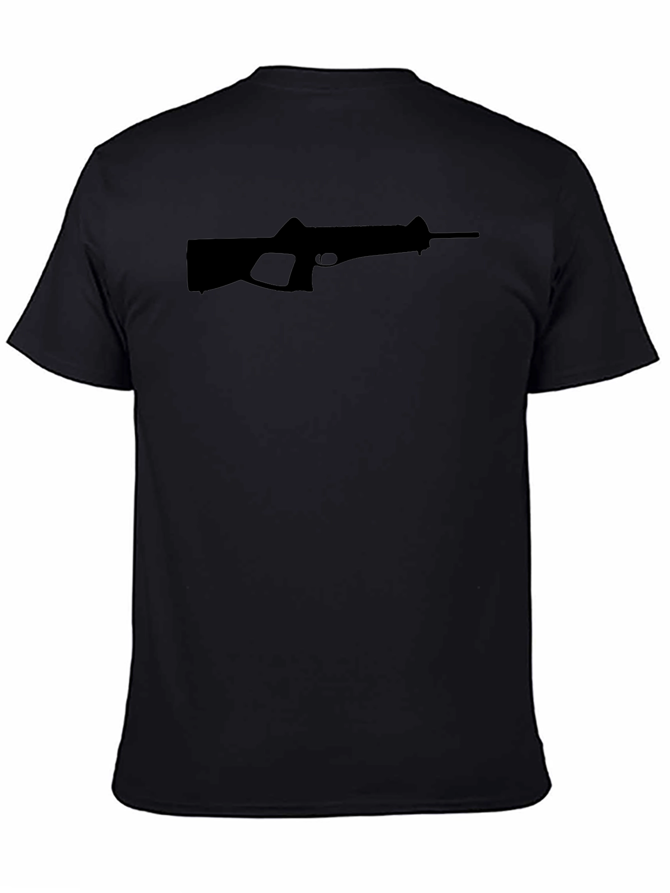 Gun Graphic Black T-Shirt - Modern Style