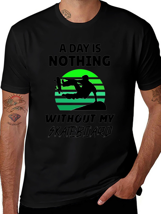 Skateboarder Graphic Tee - A Day is Nothing Without It