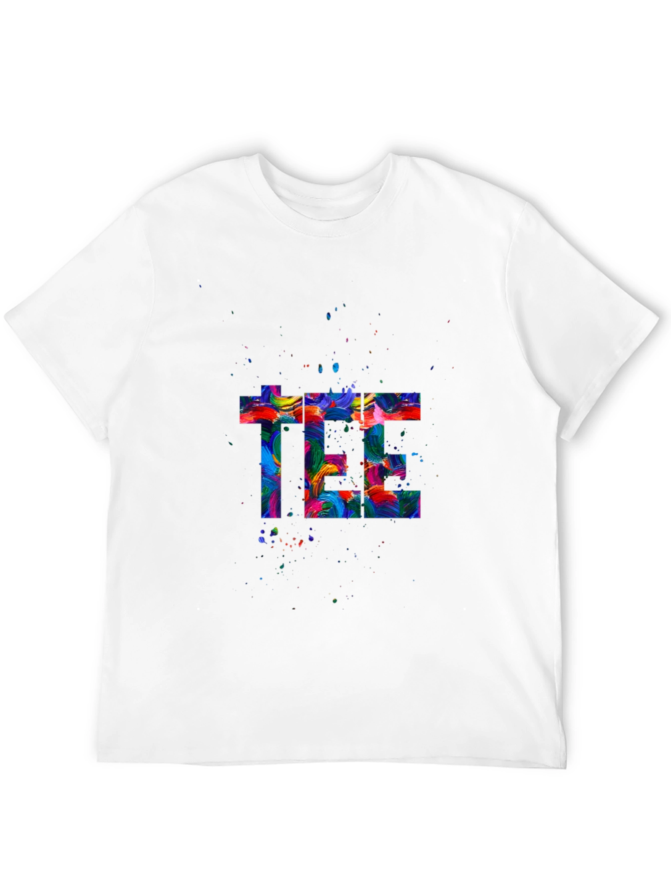 Abstract Art Graphic Print Black T-Shirt