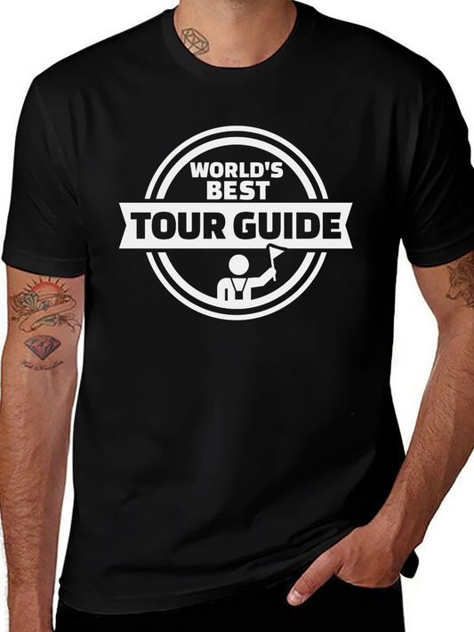 Worlds Best Tour Guide Black Graphic T-Shirt