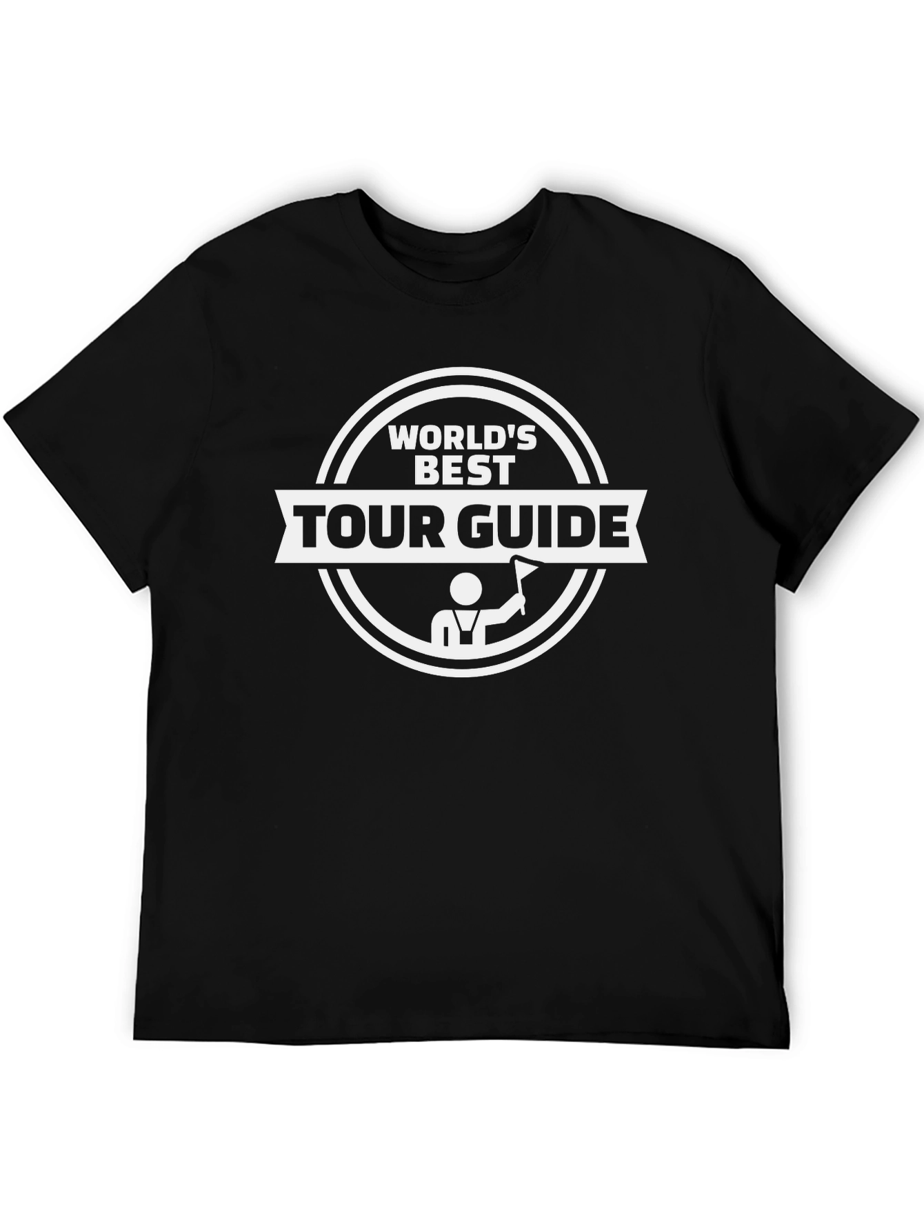 Worlds Best Tour Guide Black Graphic T-Shirt
