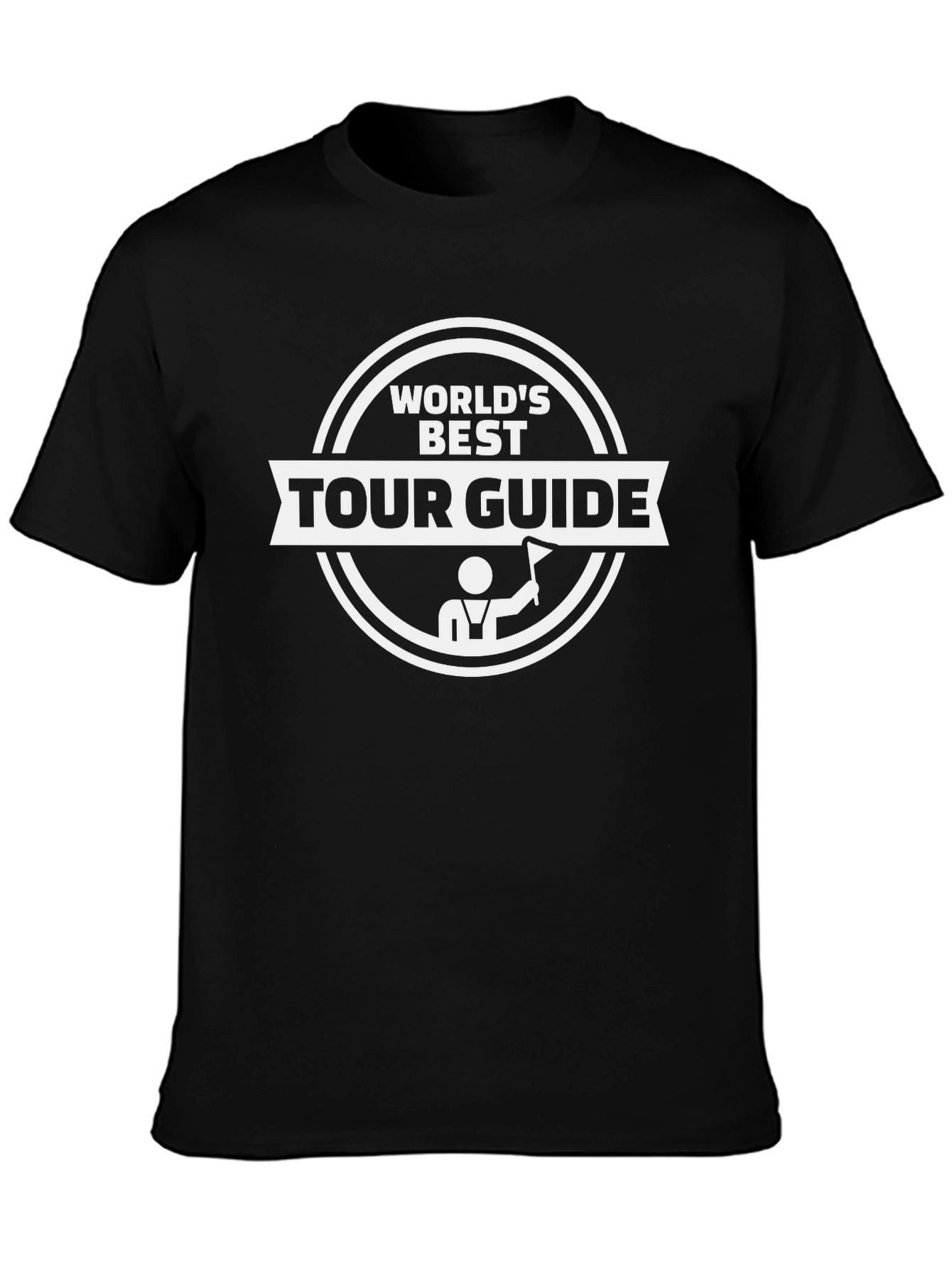 Worlds Best Tour Guide Black Graphic T-Shirt