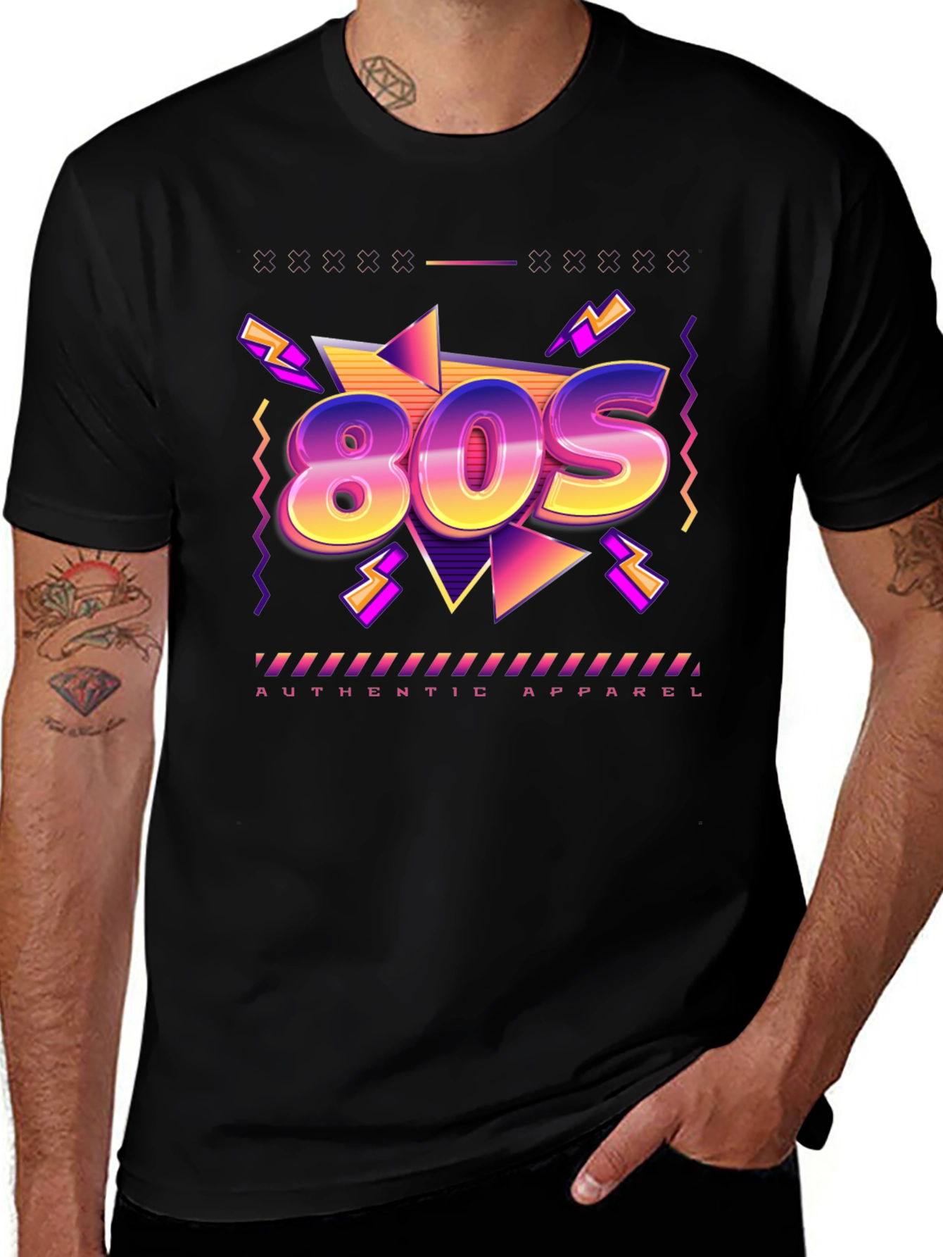Retro 80s Graphic T-Shirt - Authentic Apparel