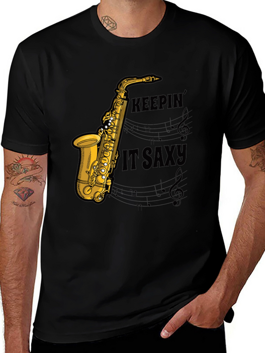 Keepin it Saxy Mens Graphic T-Shirt
