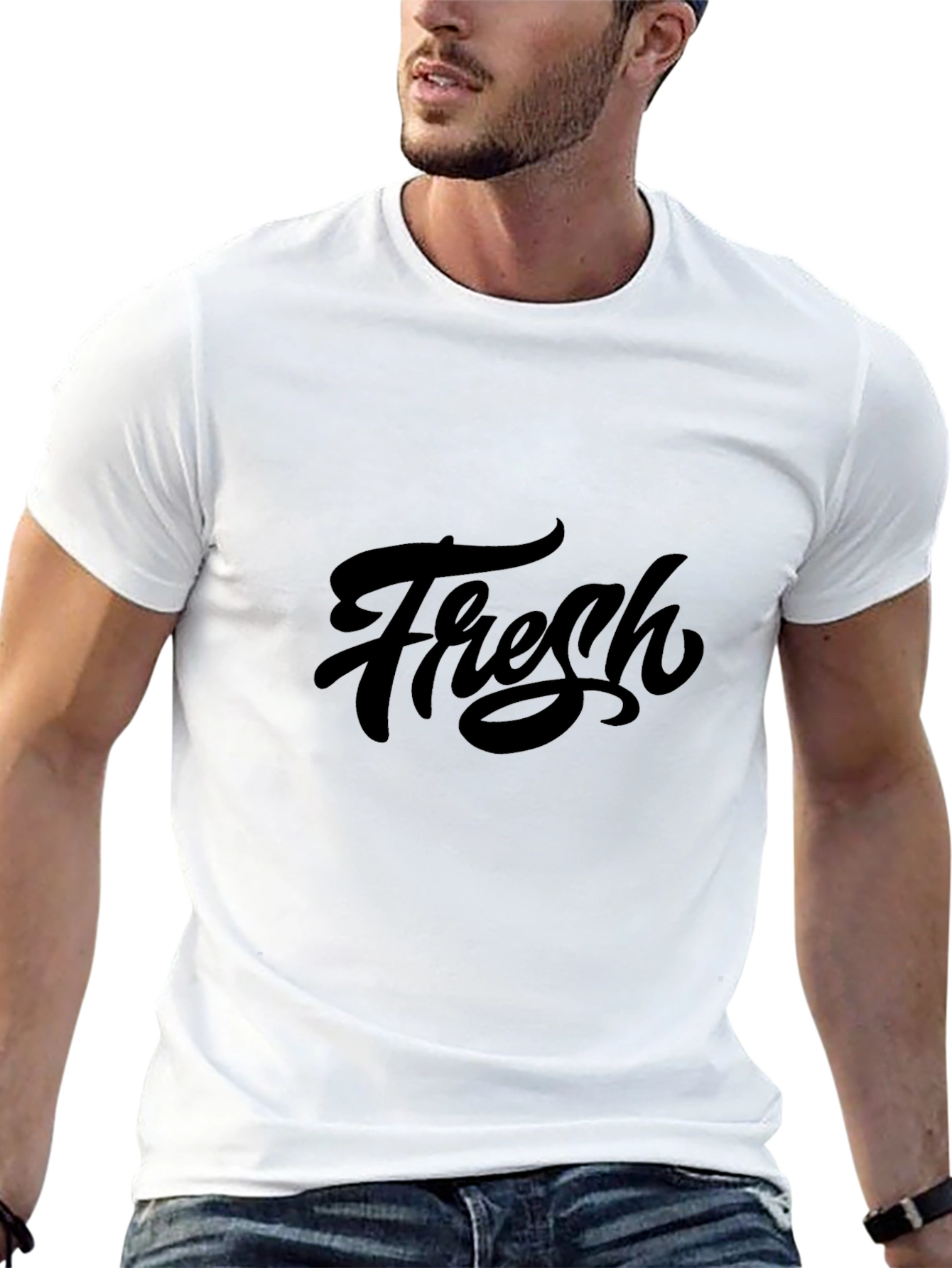 Fresh Graphic Print Black T-Shirt