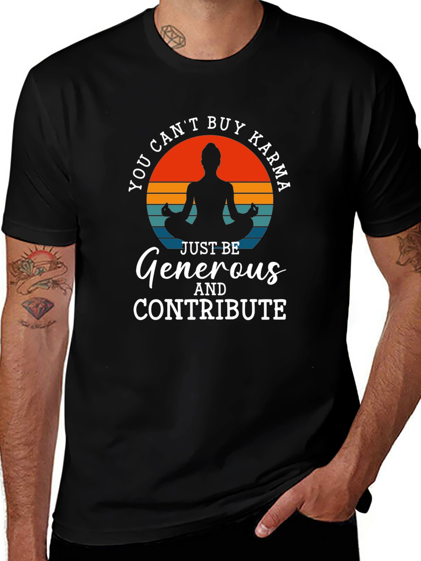 Karma Yoga T-Shirt - Generous Contributor Design