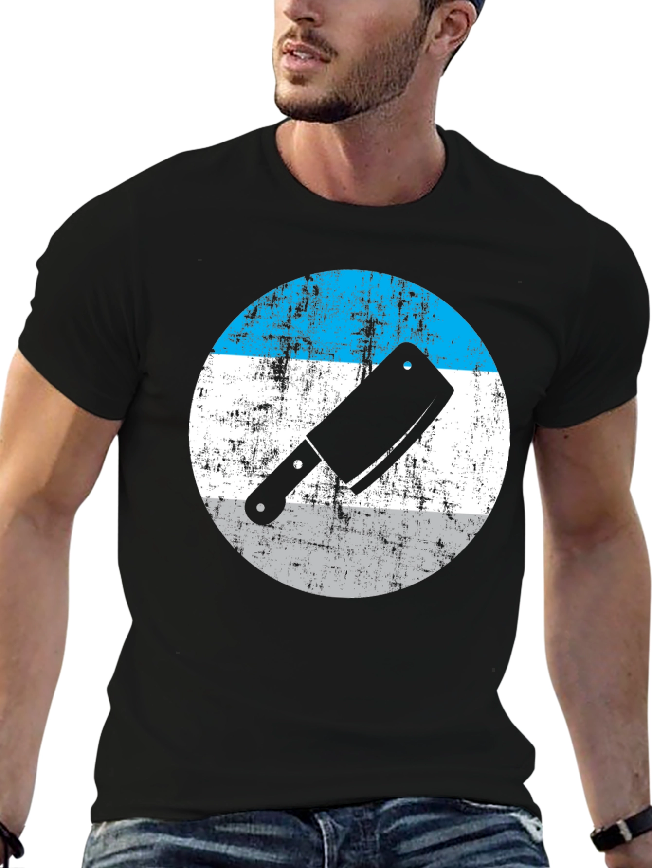 Butcher Cleaver Graphic Tee - Retro Kitchen Humor