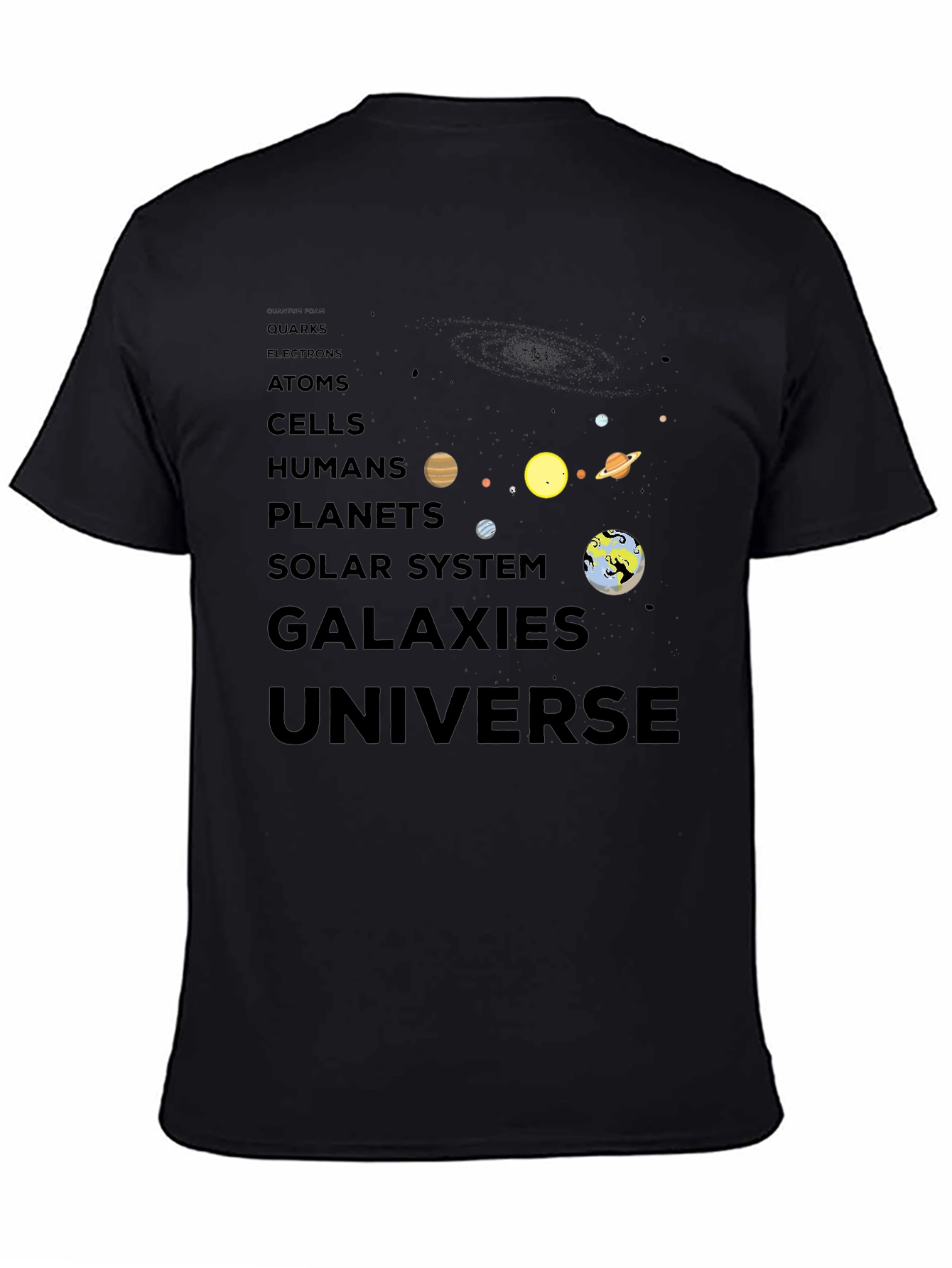 Universe Evolution Black T-Shirt