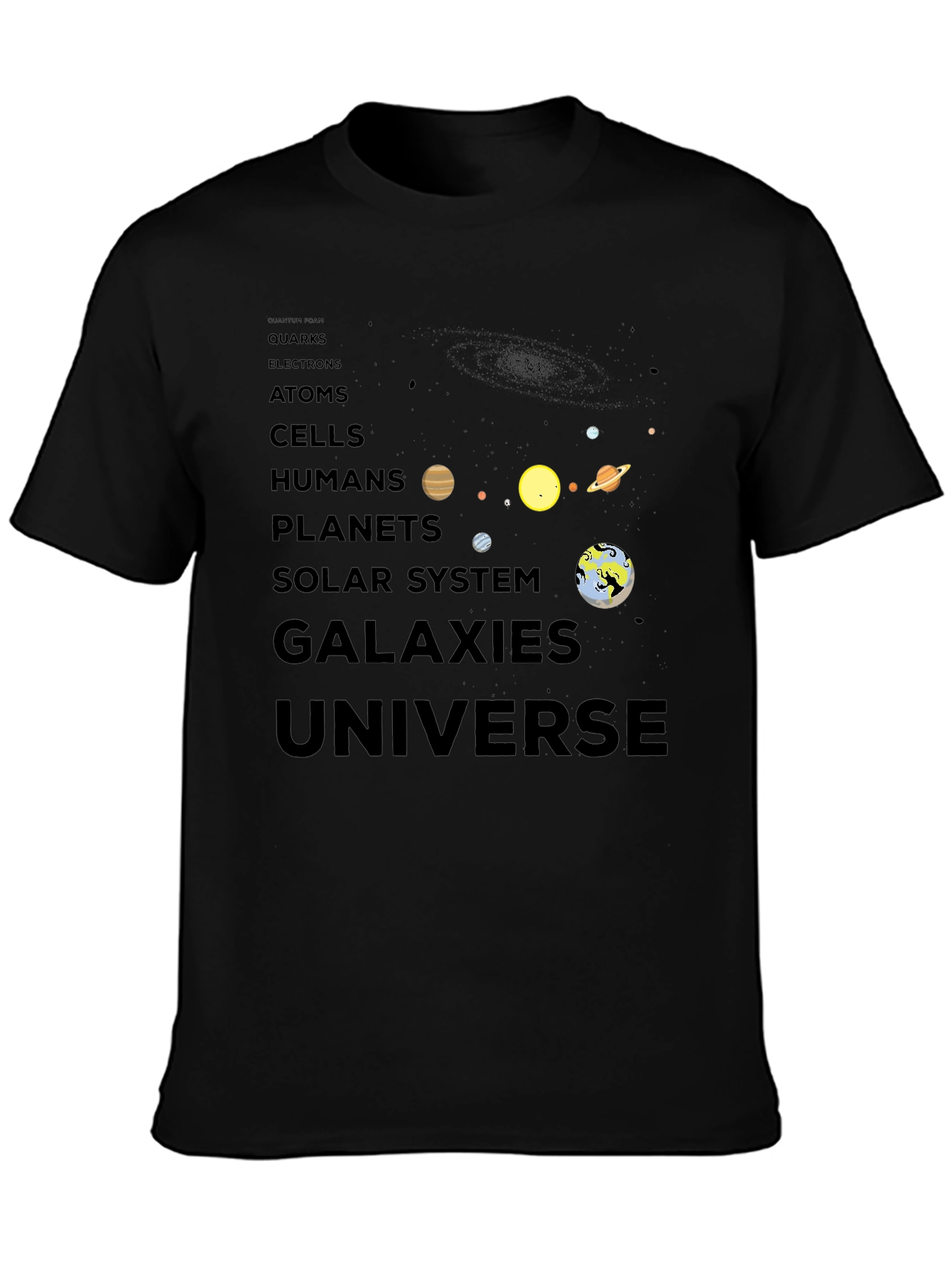 Universe Evolution Black T-Shirt