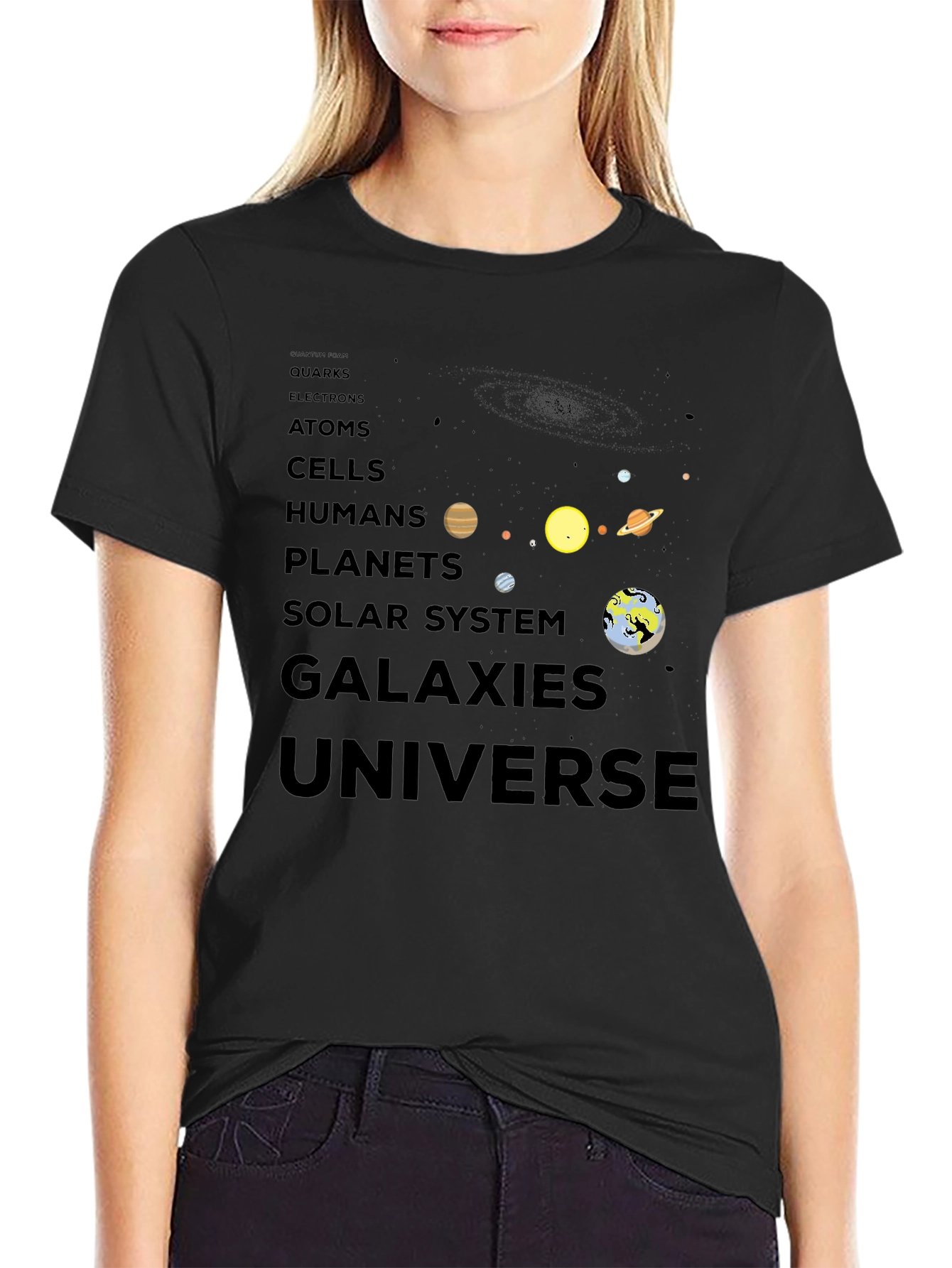 Universe Evolution Black T-Shirt