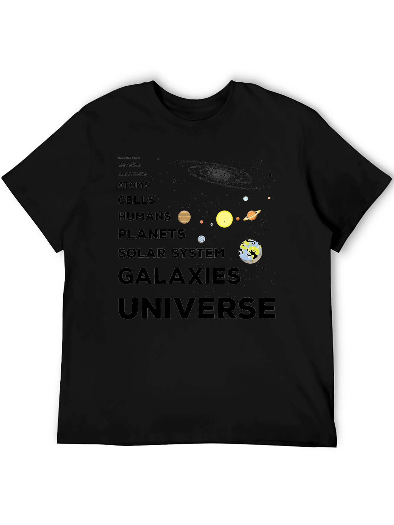 Universe Evolution Black T-Shirt