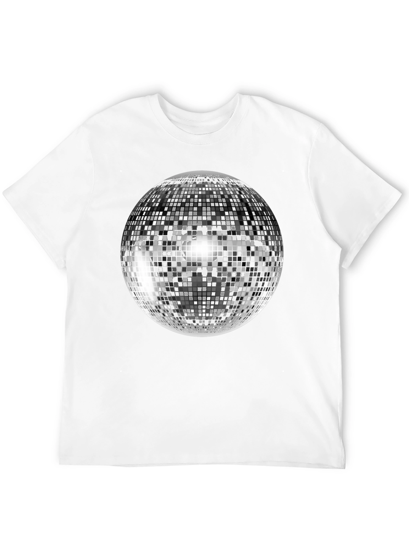 Disco Ball Graphic Tee - Shiny Retro Party Shirt