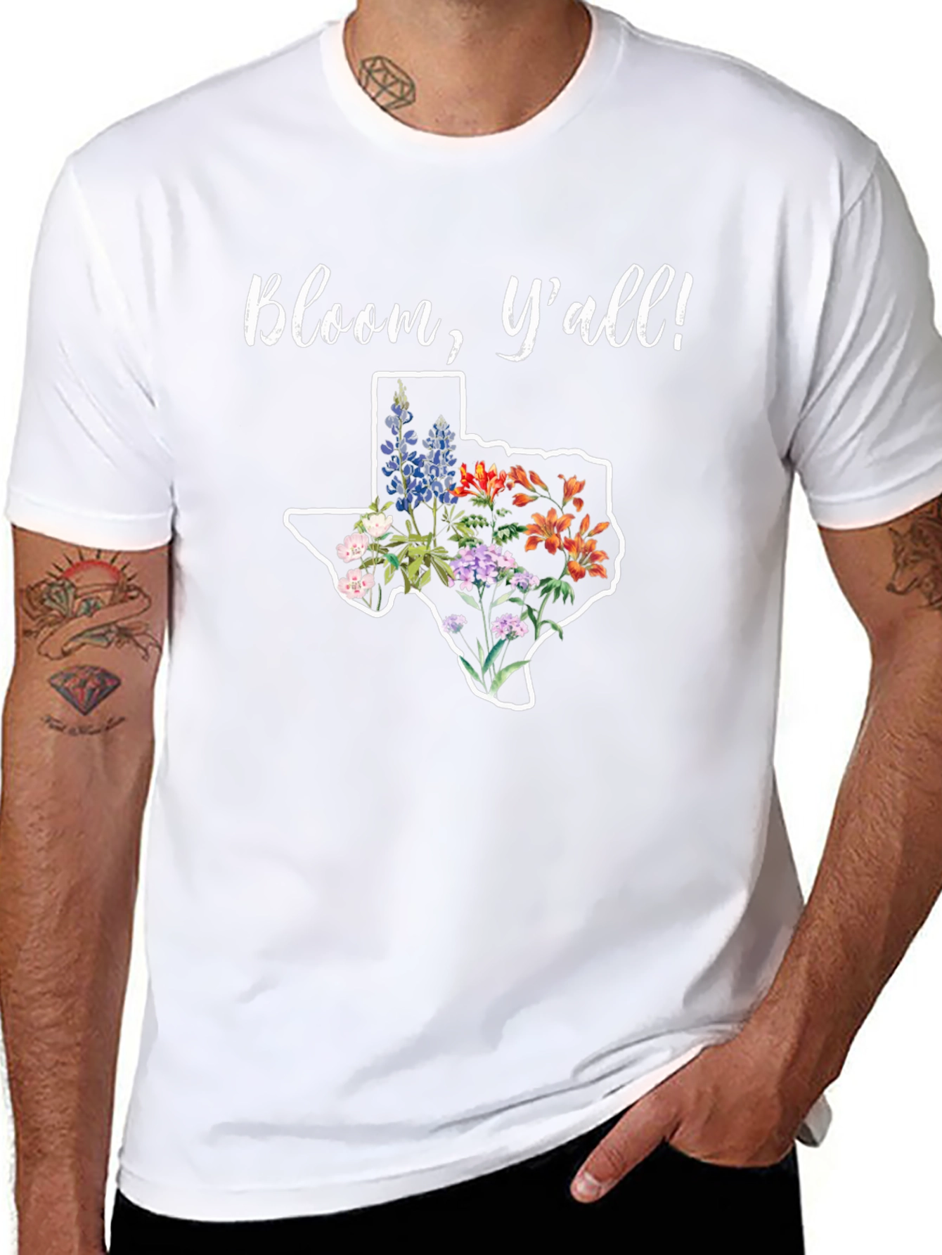 Bloom Yall! Texas Flowers Graphic T-Shirt