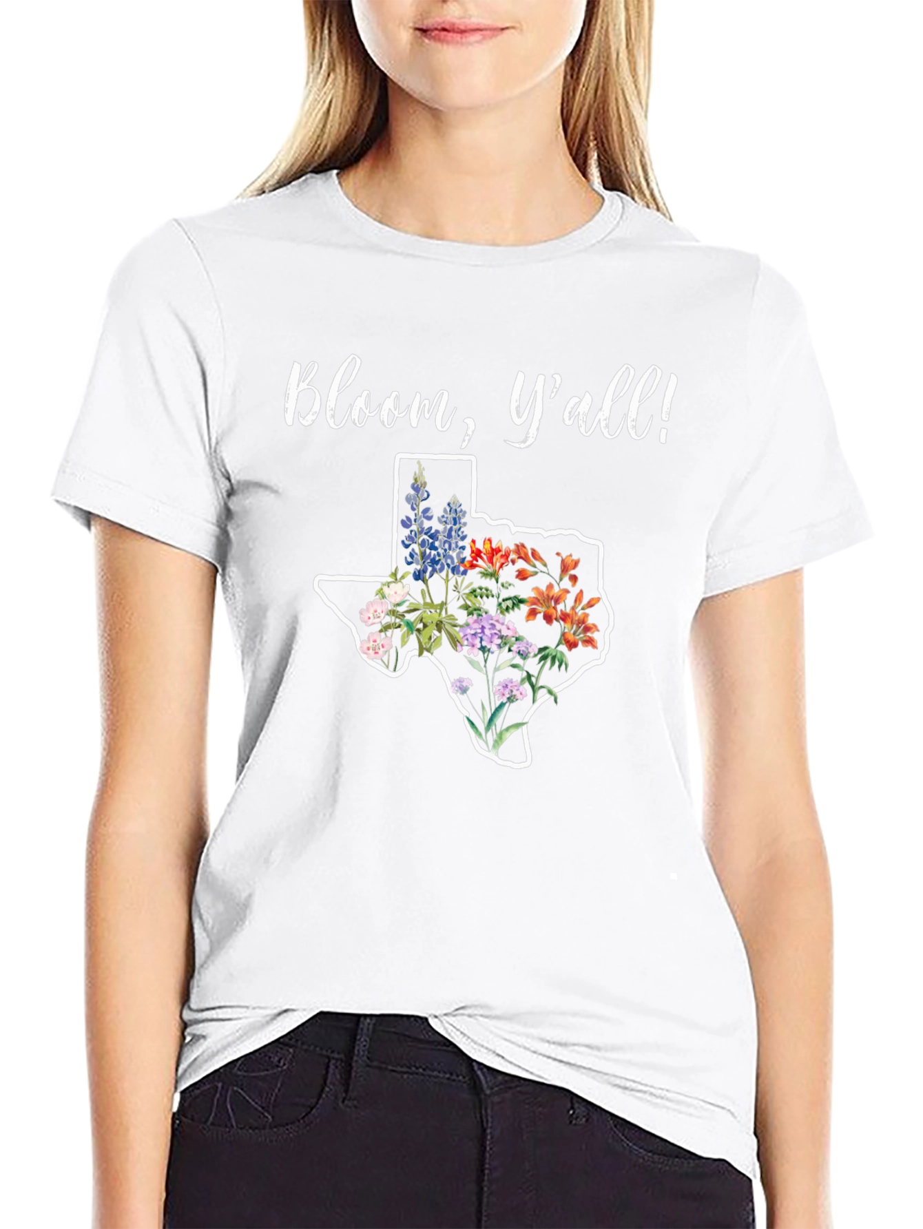 Bloom Yall! Texas Flowers Graphic T-Shirt
