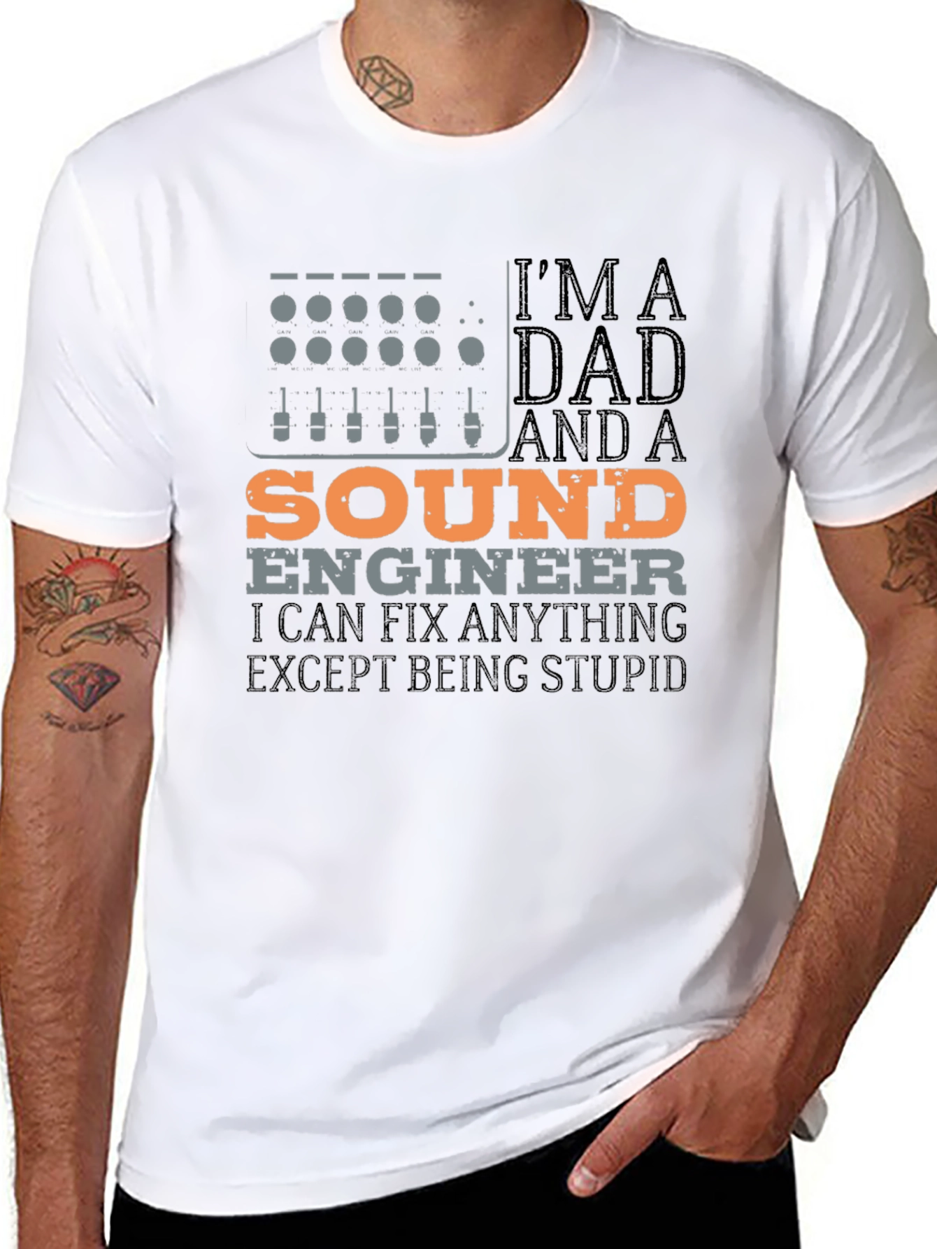 Sound Engineer Dad Graphic Tee