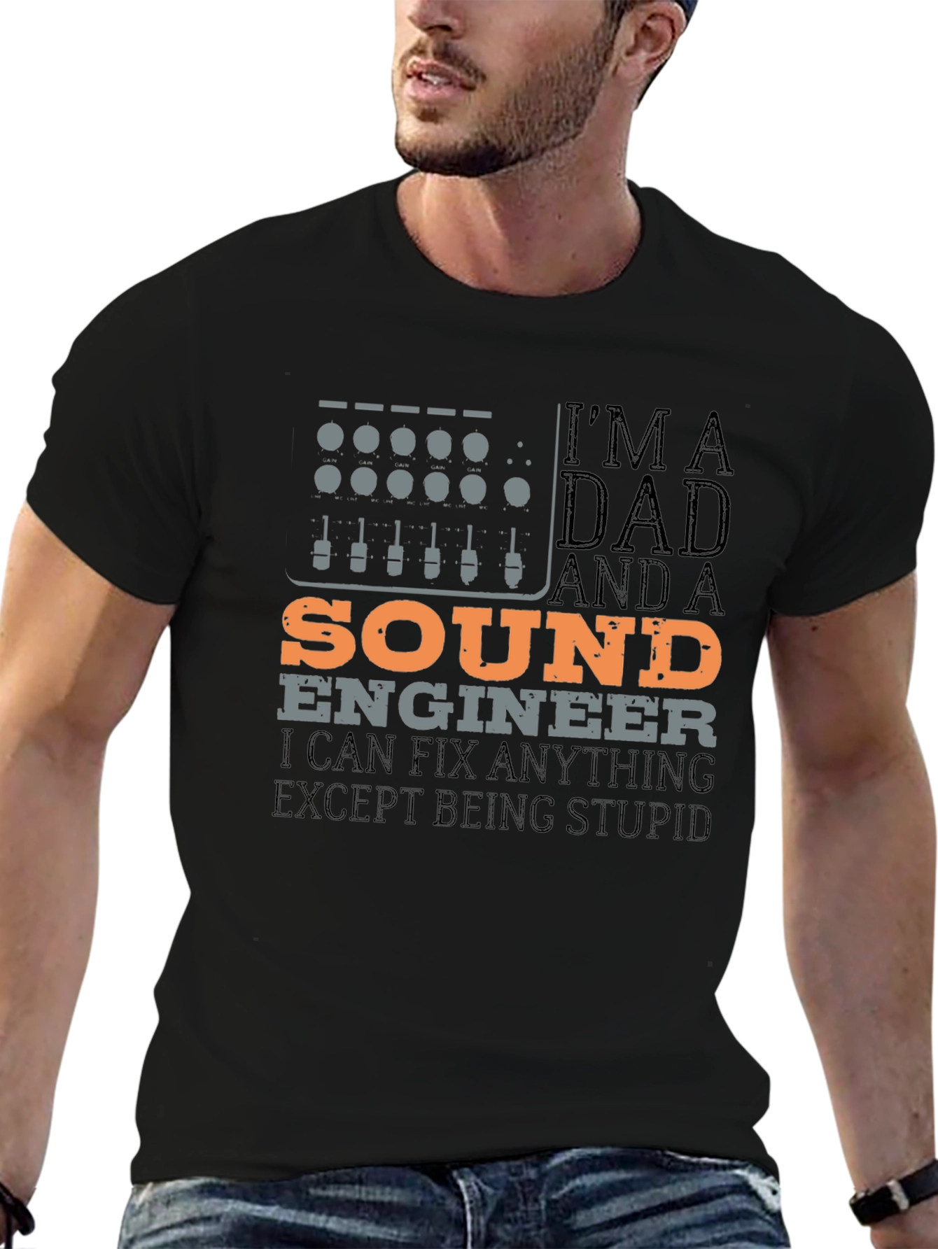 Sound Engineer Dad Graphic Tee