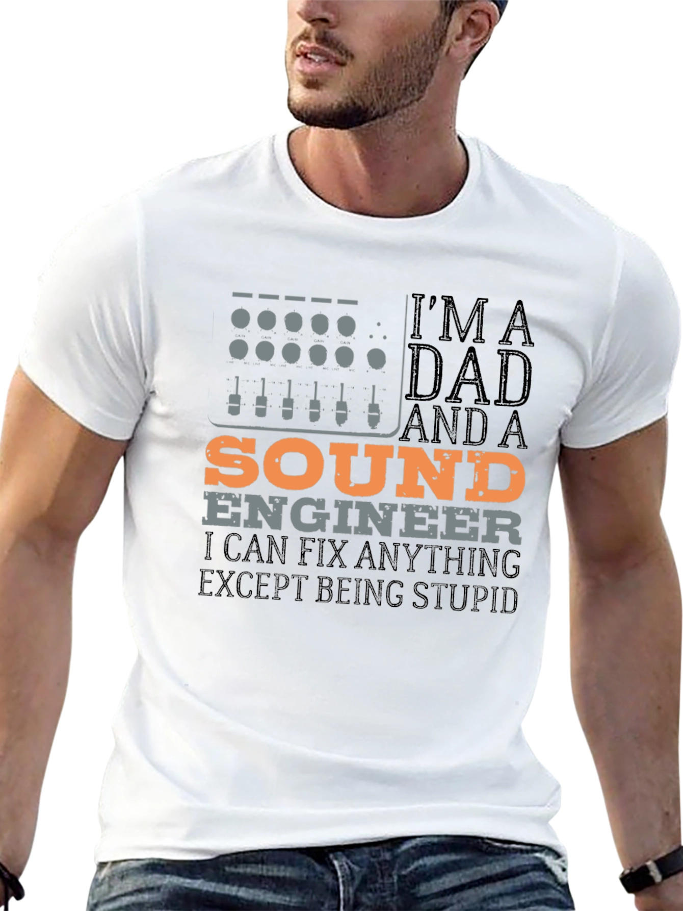 Sound Engineer Dad Graphic Tee