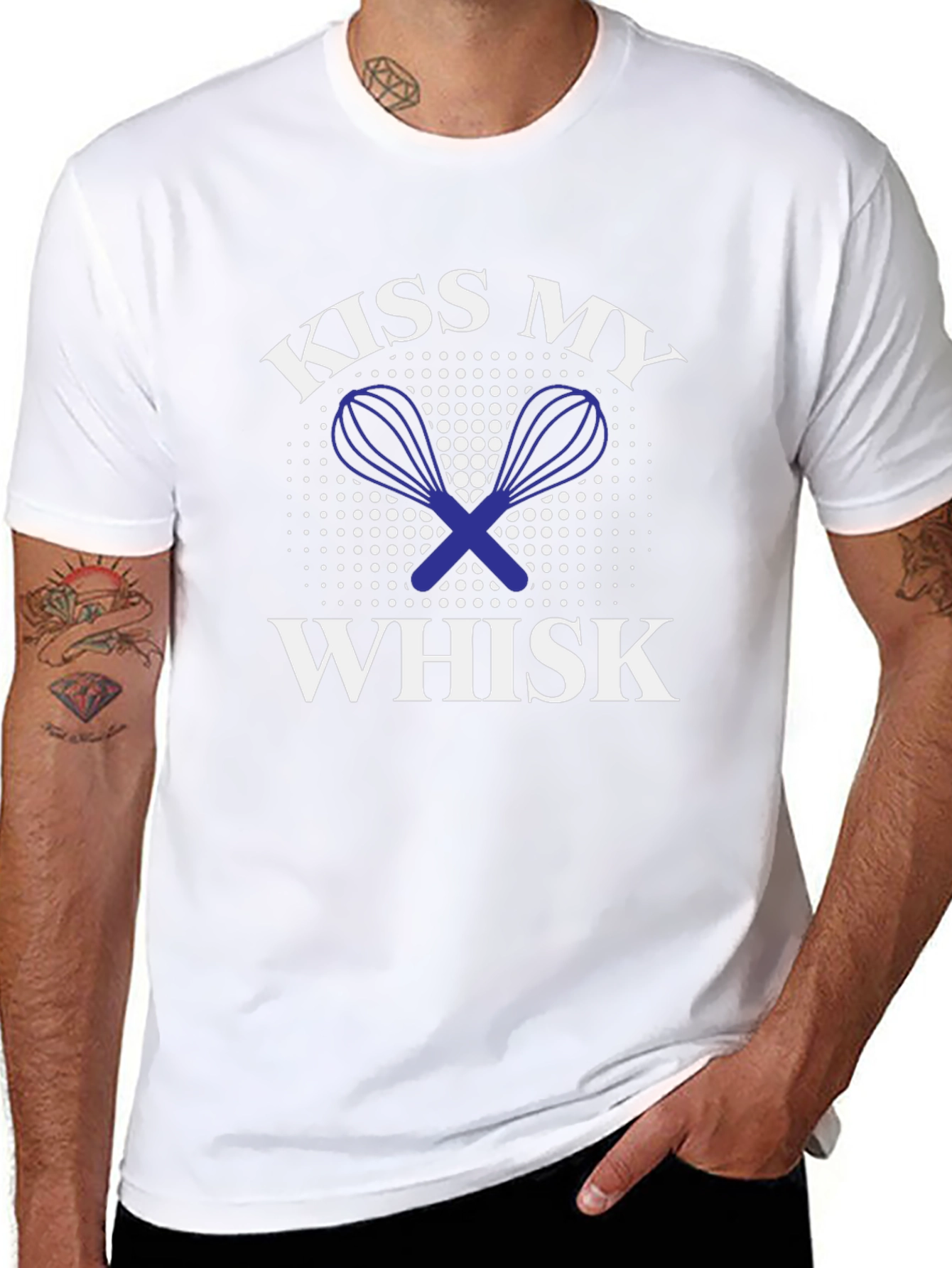 Kiss My Whisk Black T-Shirt - Funny Baking Tee