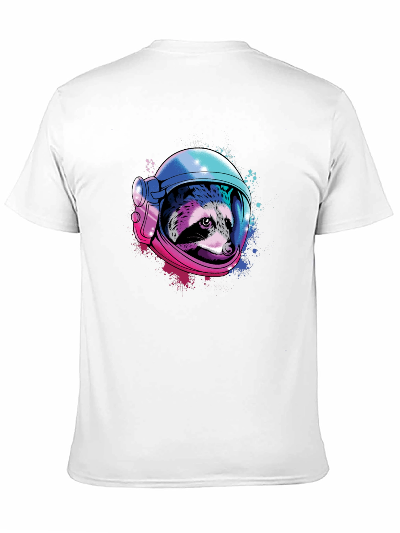 Raccoon Astronaut Graphic T-Shirt - Space Design