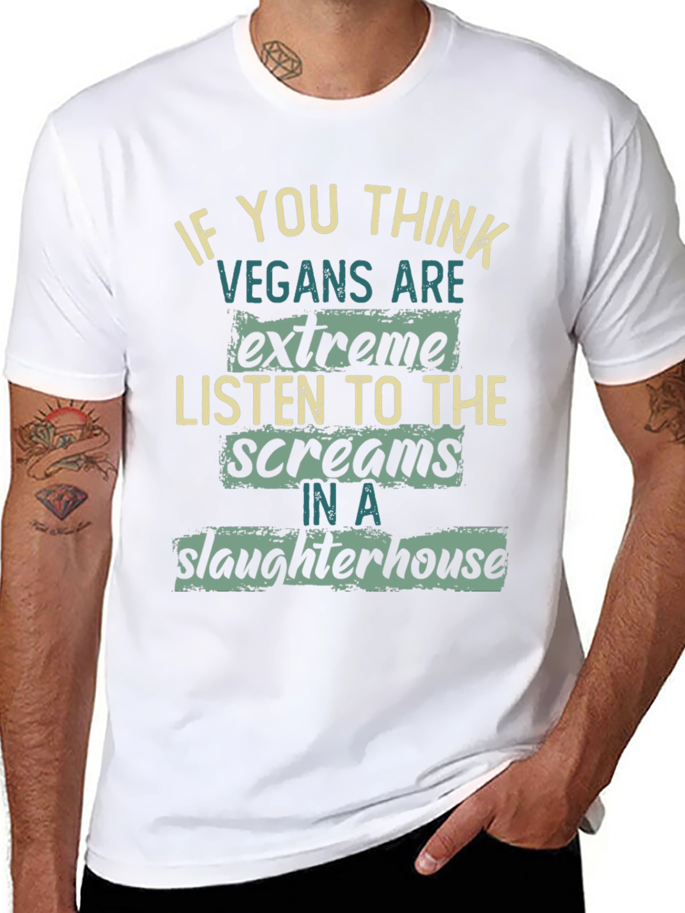 Vegan Statement Graphic T-Shirt - Slaughterhouse