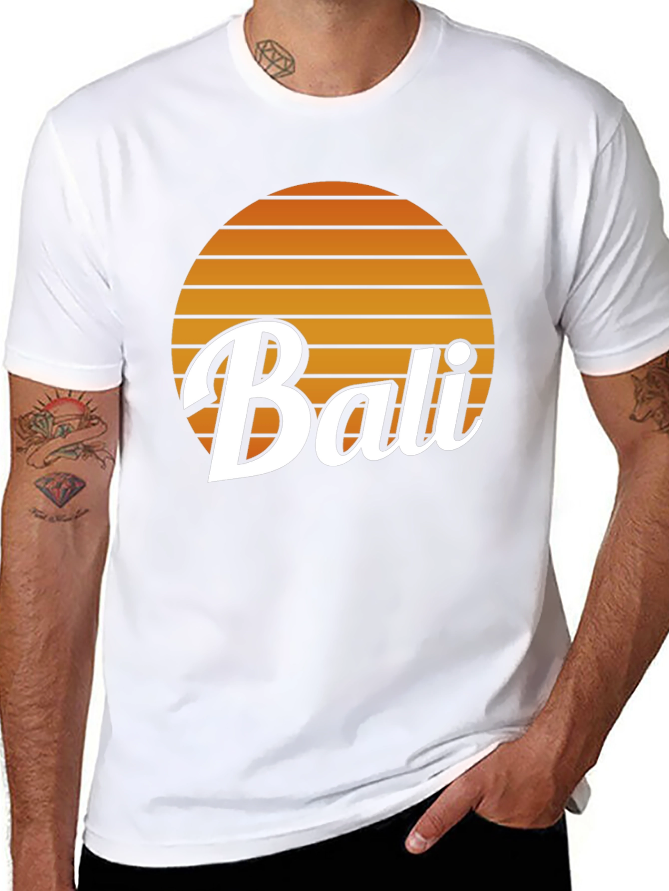 Bali Sunset Graphic Tee - Retro Vacation Vibes