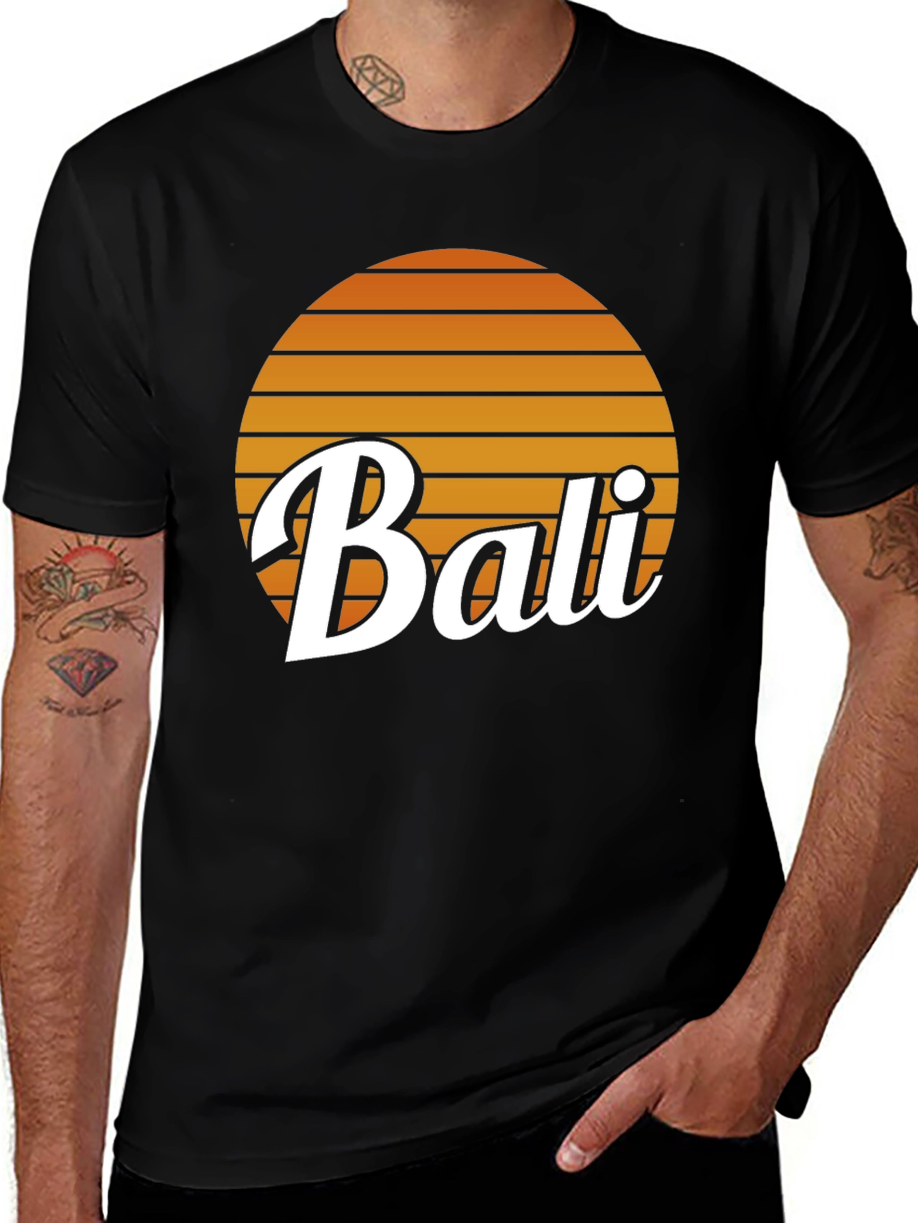Bali Sunset Graphic Tee - Retro Vacation Vibes