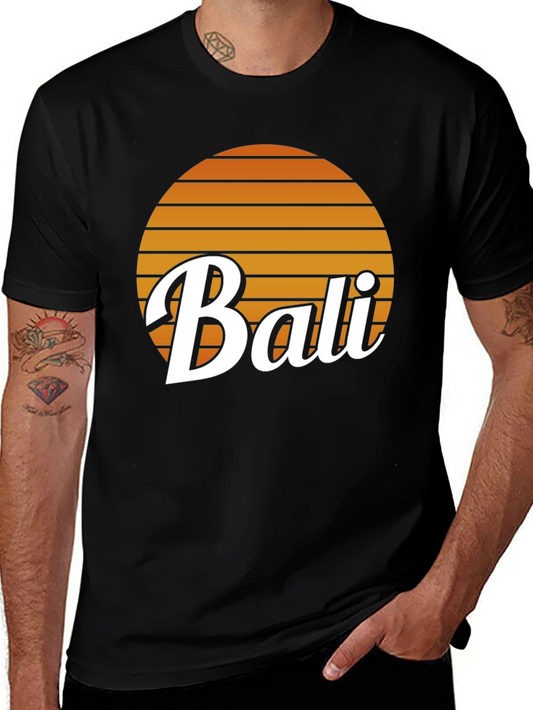Bali Sunset Graphic Tee - Retro Vacation Vibes