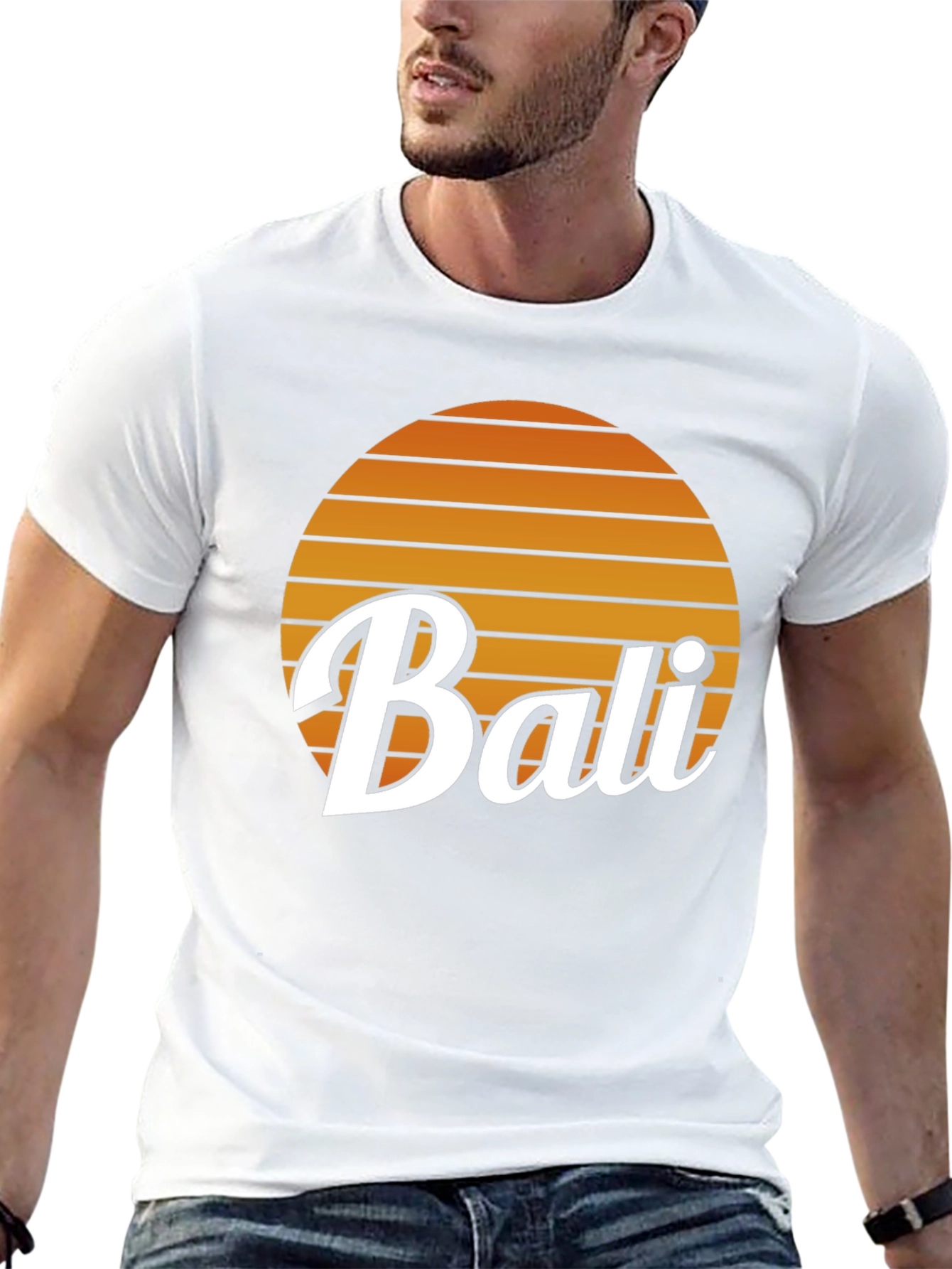 Bali Sunset Graphic Tee - Retro Vacation Vibes