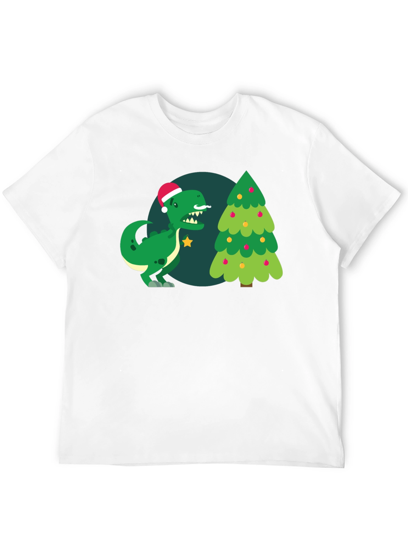 Christmas Dinosaur Graphic T-Shirt