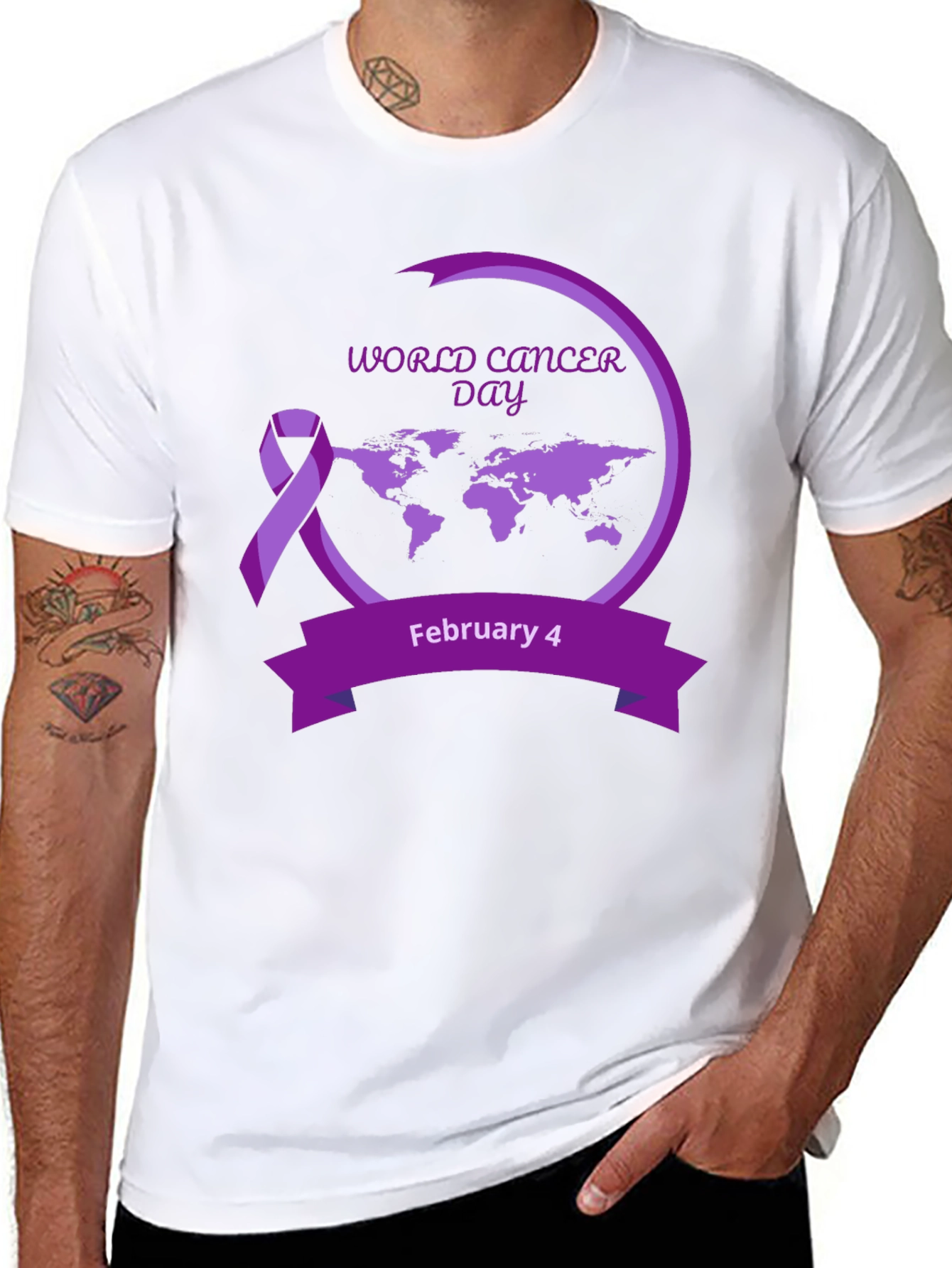 World Cancer Day Black T-Shirt