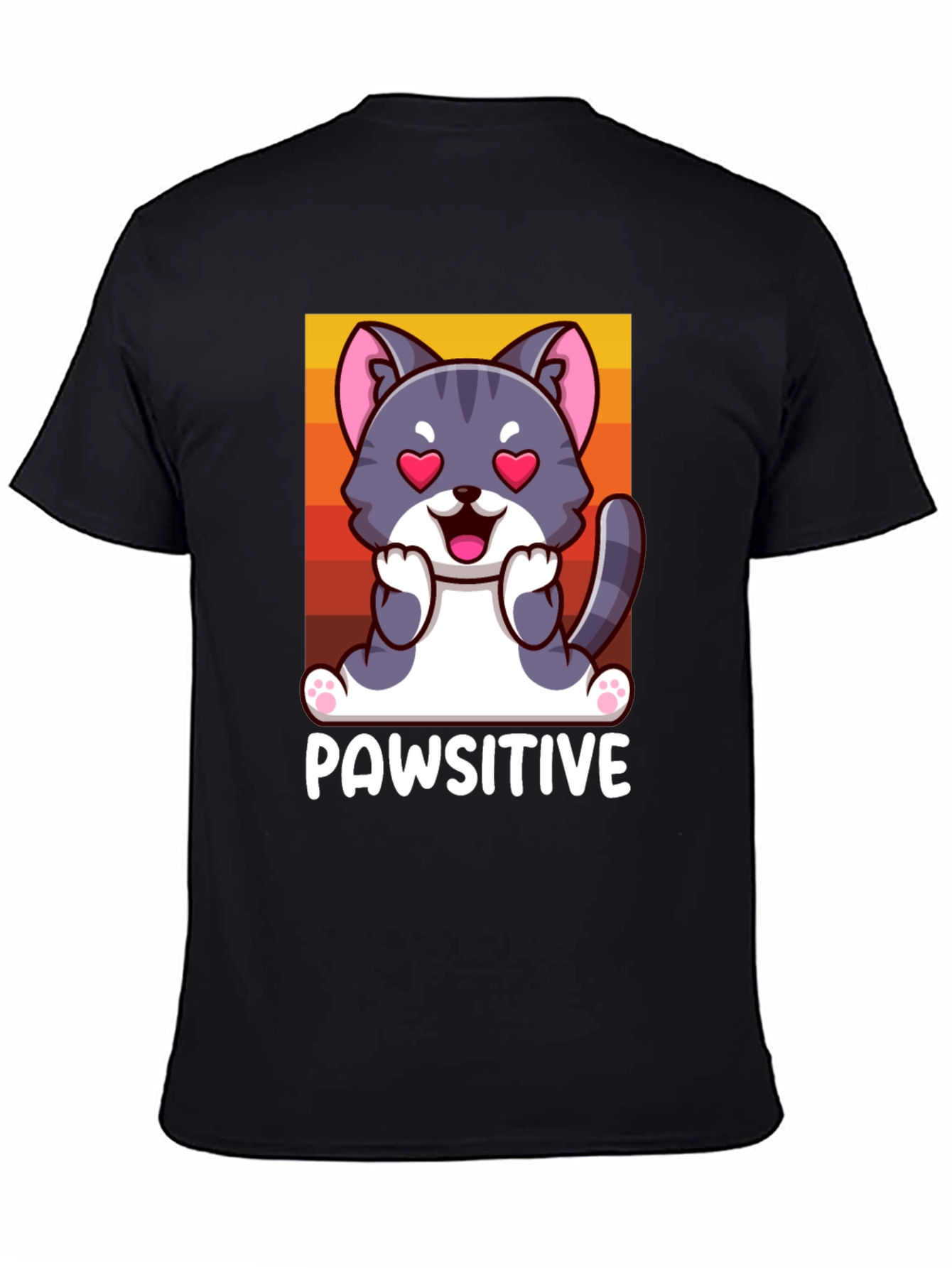 Pawsitive Cat Graphic Tee - Cute & Comfy