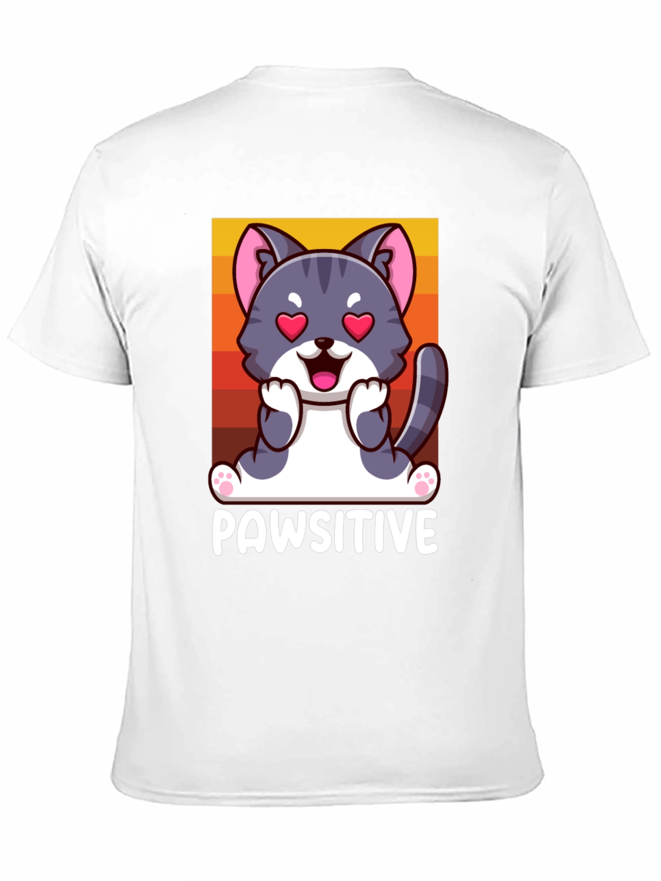 Pawsitive Cat Graphic Tee - Cute & Comfy