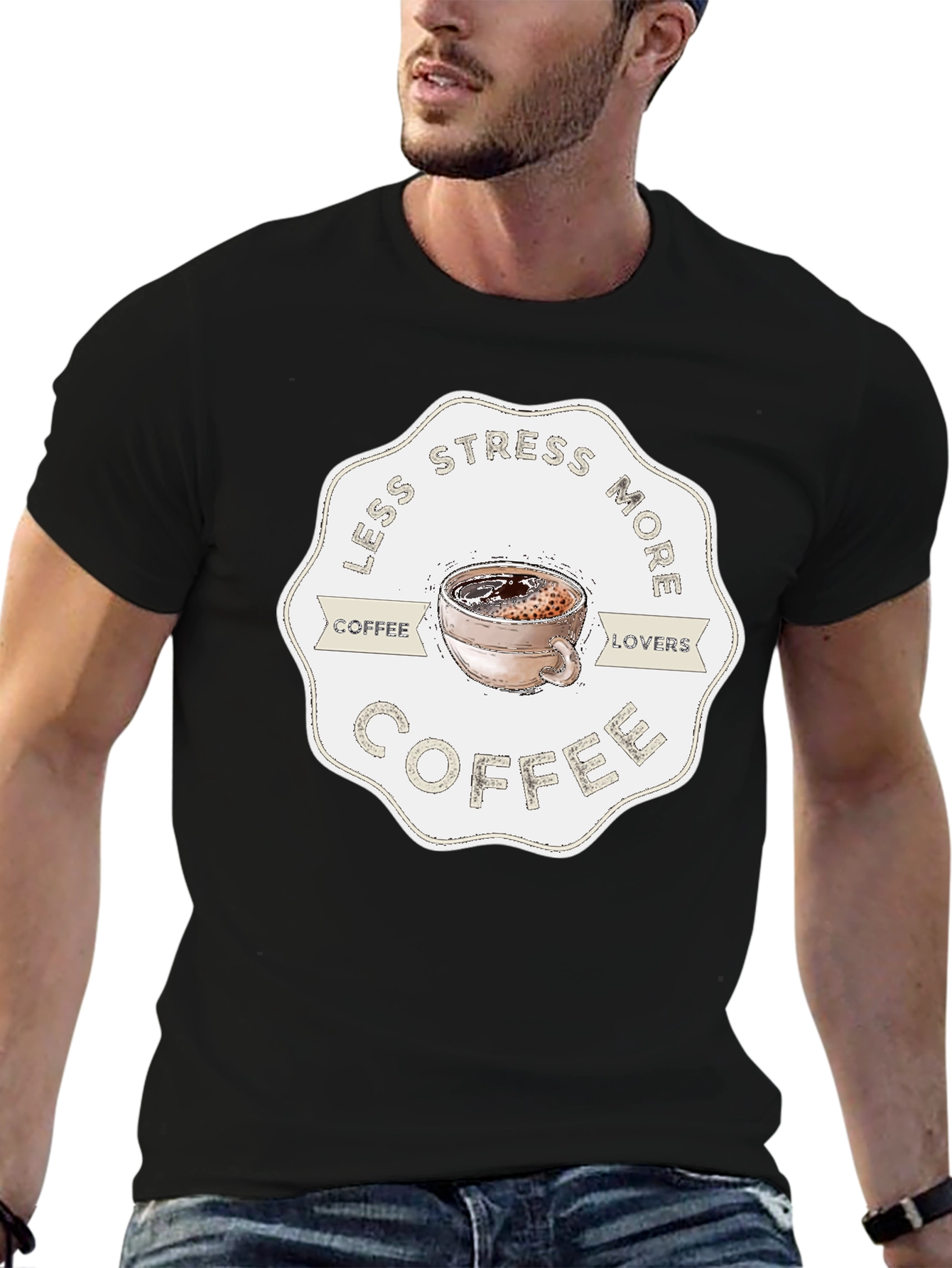 Less Stress More Coffee Graphic Tee