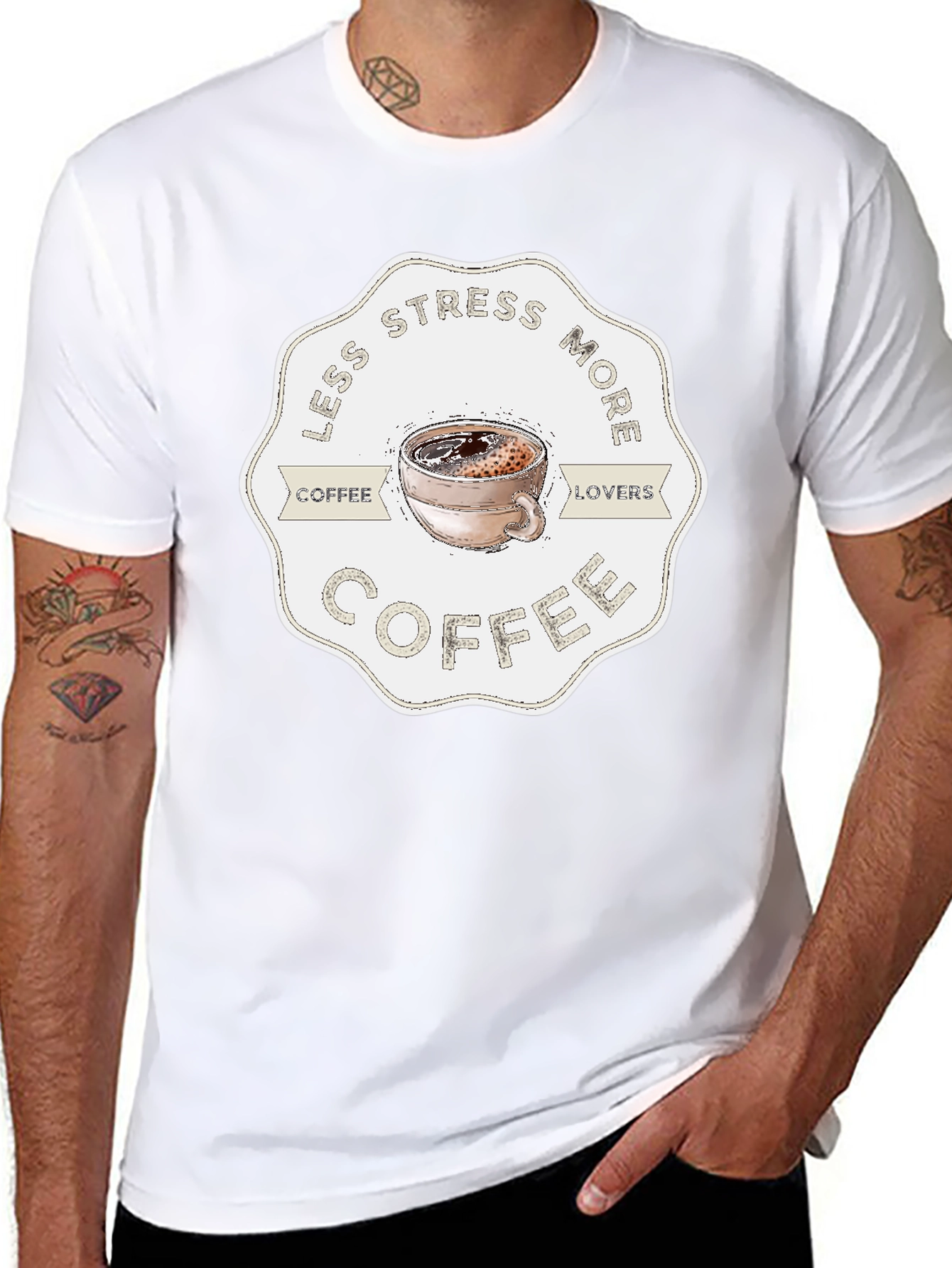 Less Stress More Coffee Graphic Tee