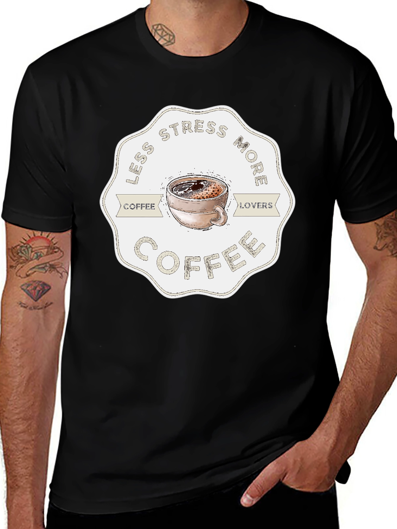 Less Stress More Coffee Graphic Tee