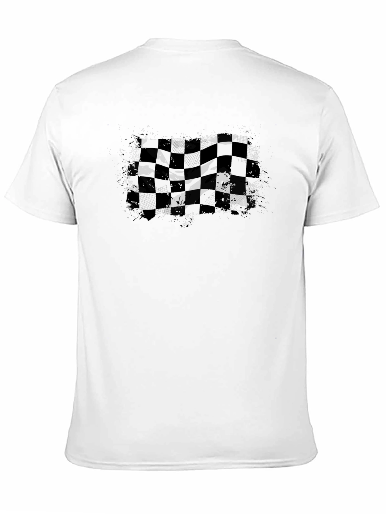 Checkered Flag Graphic Tee - Black