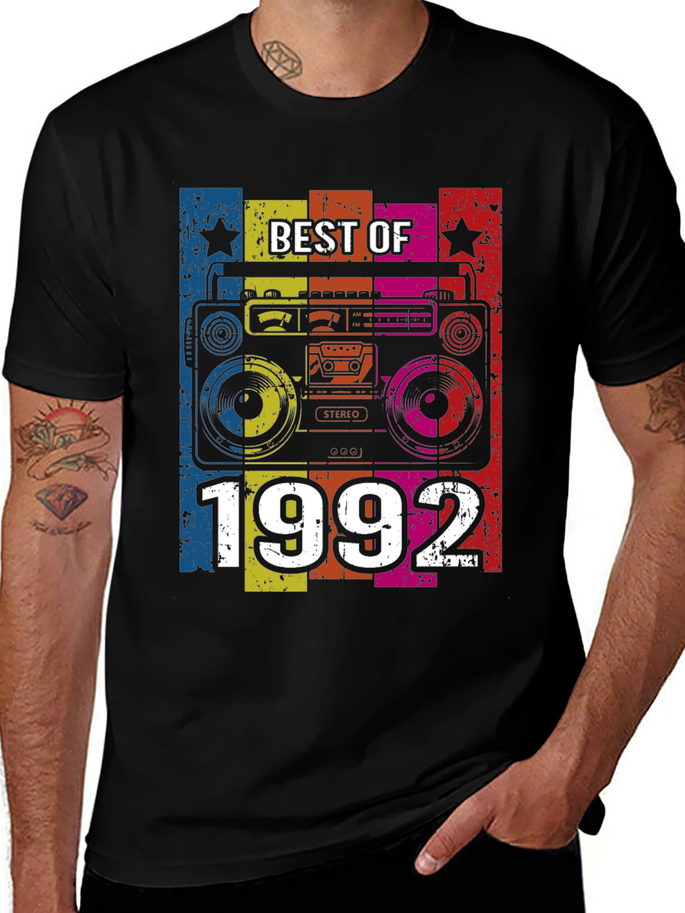 Best of 1992 Graphic Tee - Retro Boombox Design