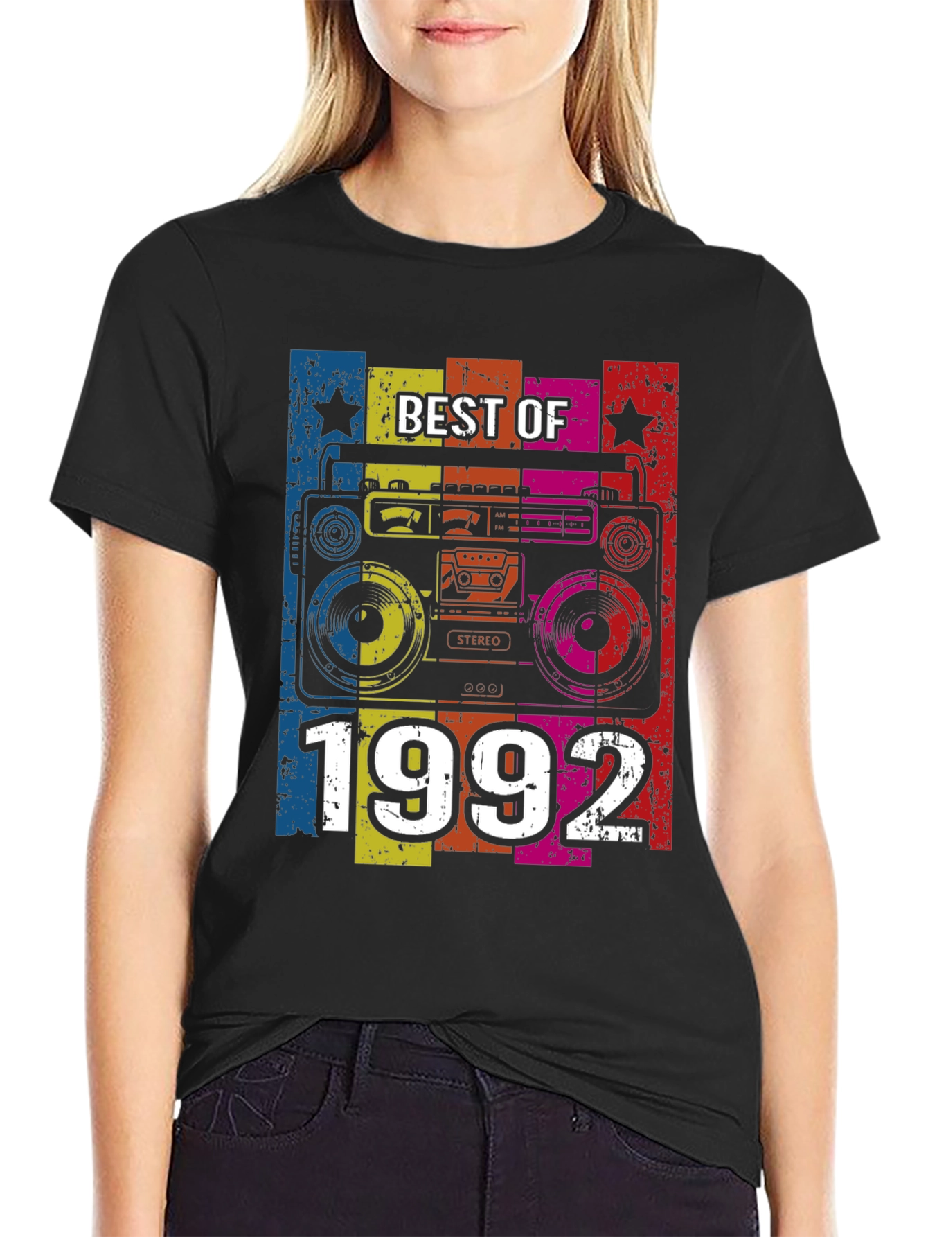 Best of 1992 Graphic Tee - Retro Boombox Design